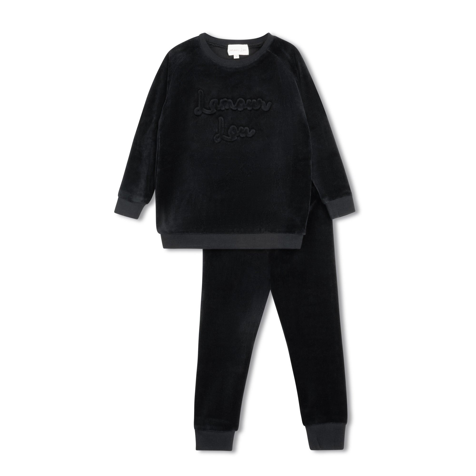 Black Velour Emboss Pajama