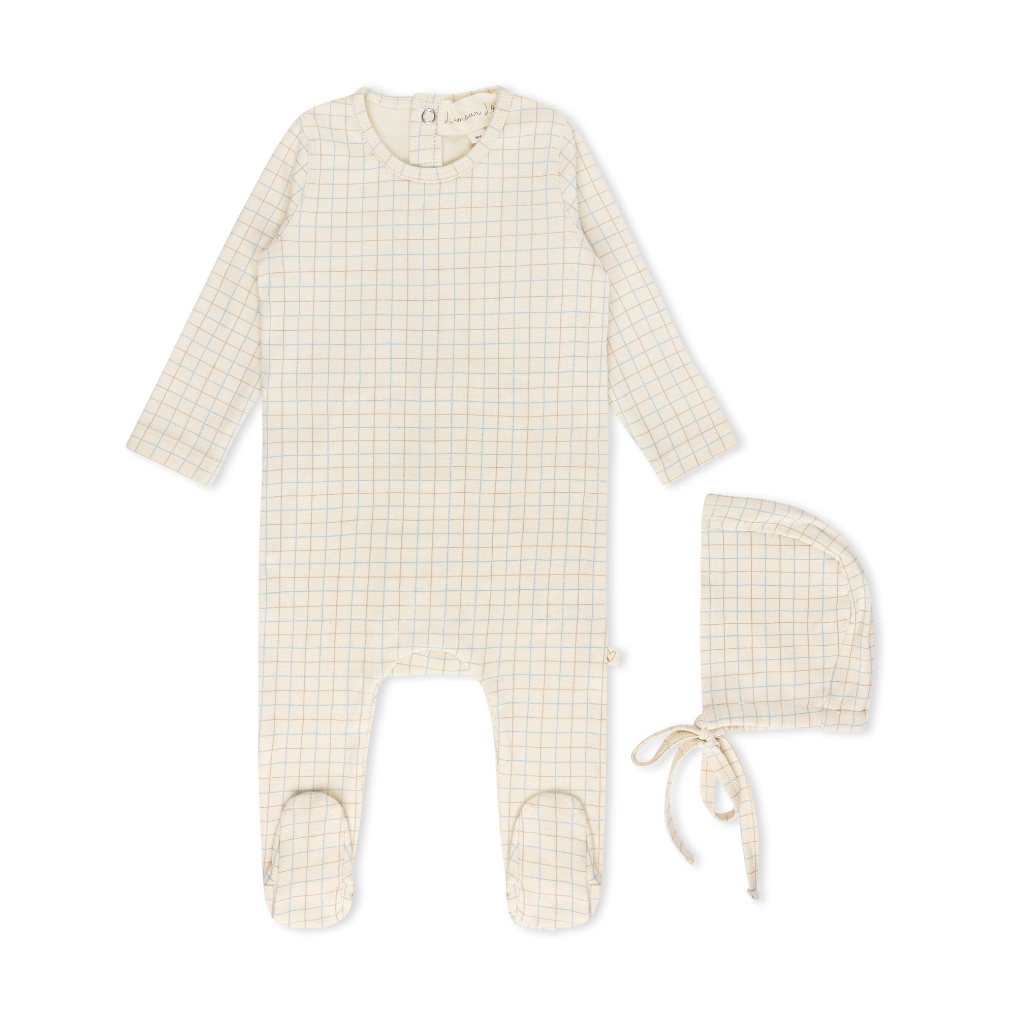 Blue Plaid Footie