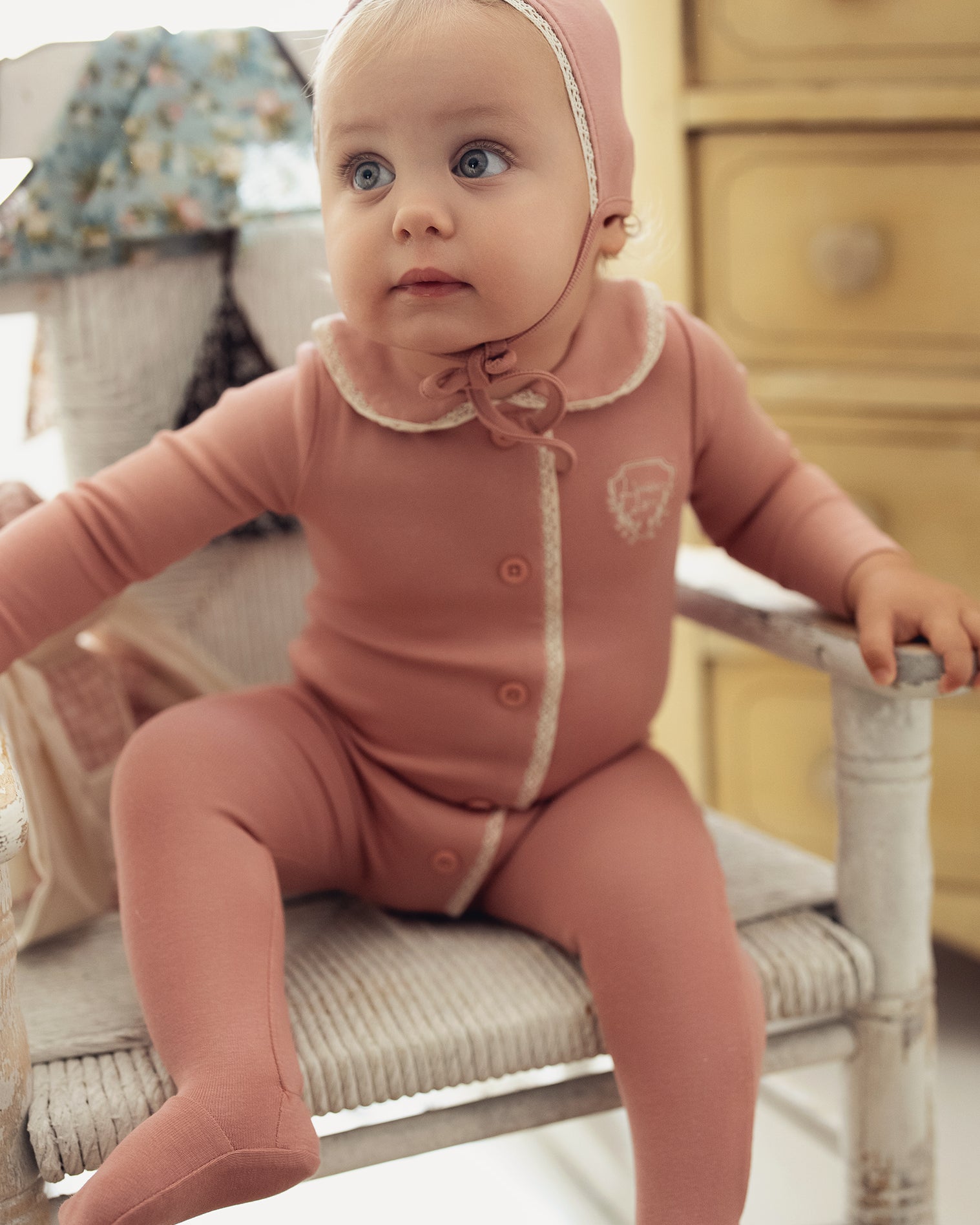 Dark Rose Grandpa Emblem Footie