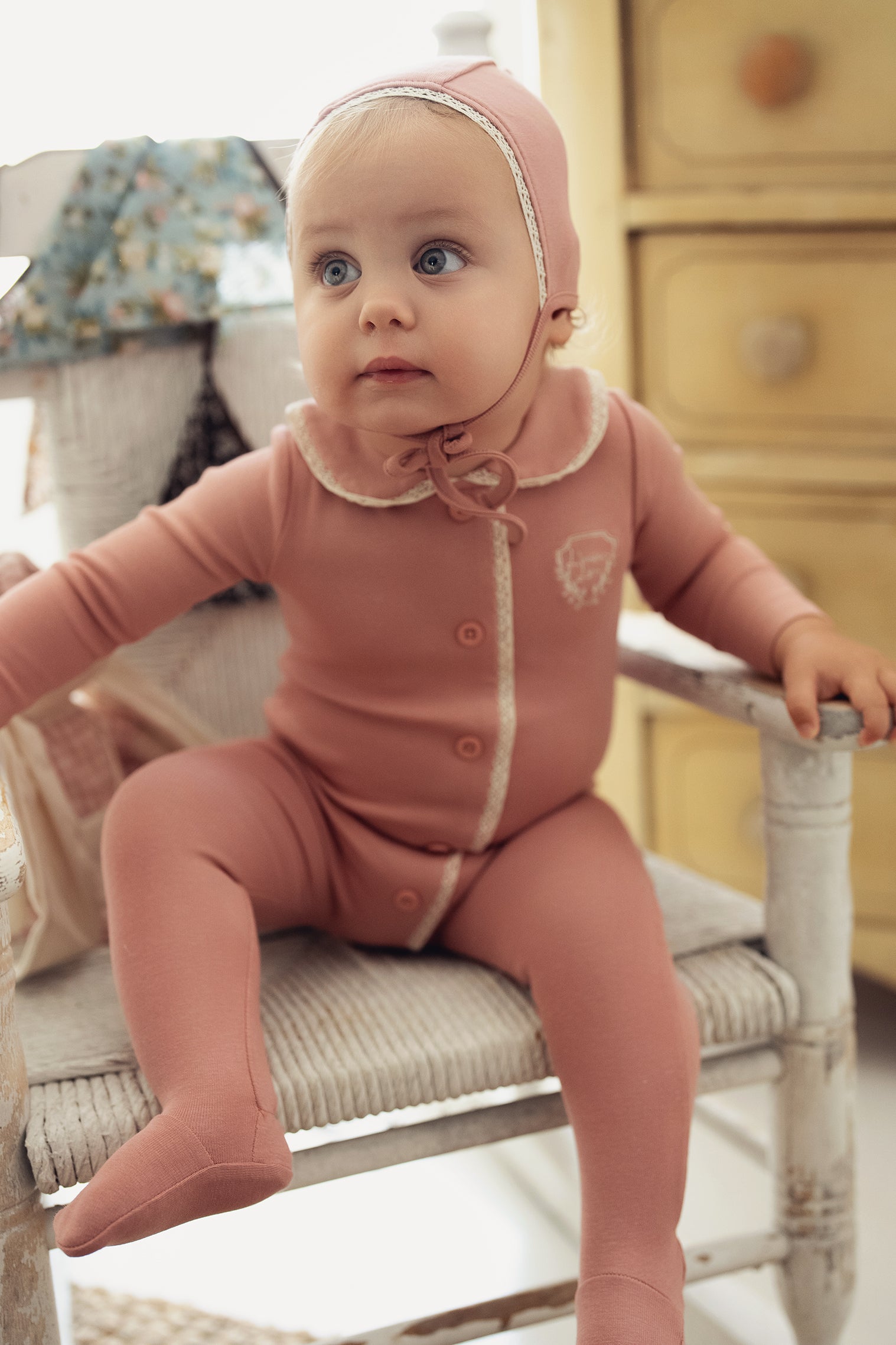 Dark Rose Grandpa Emblem Footie