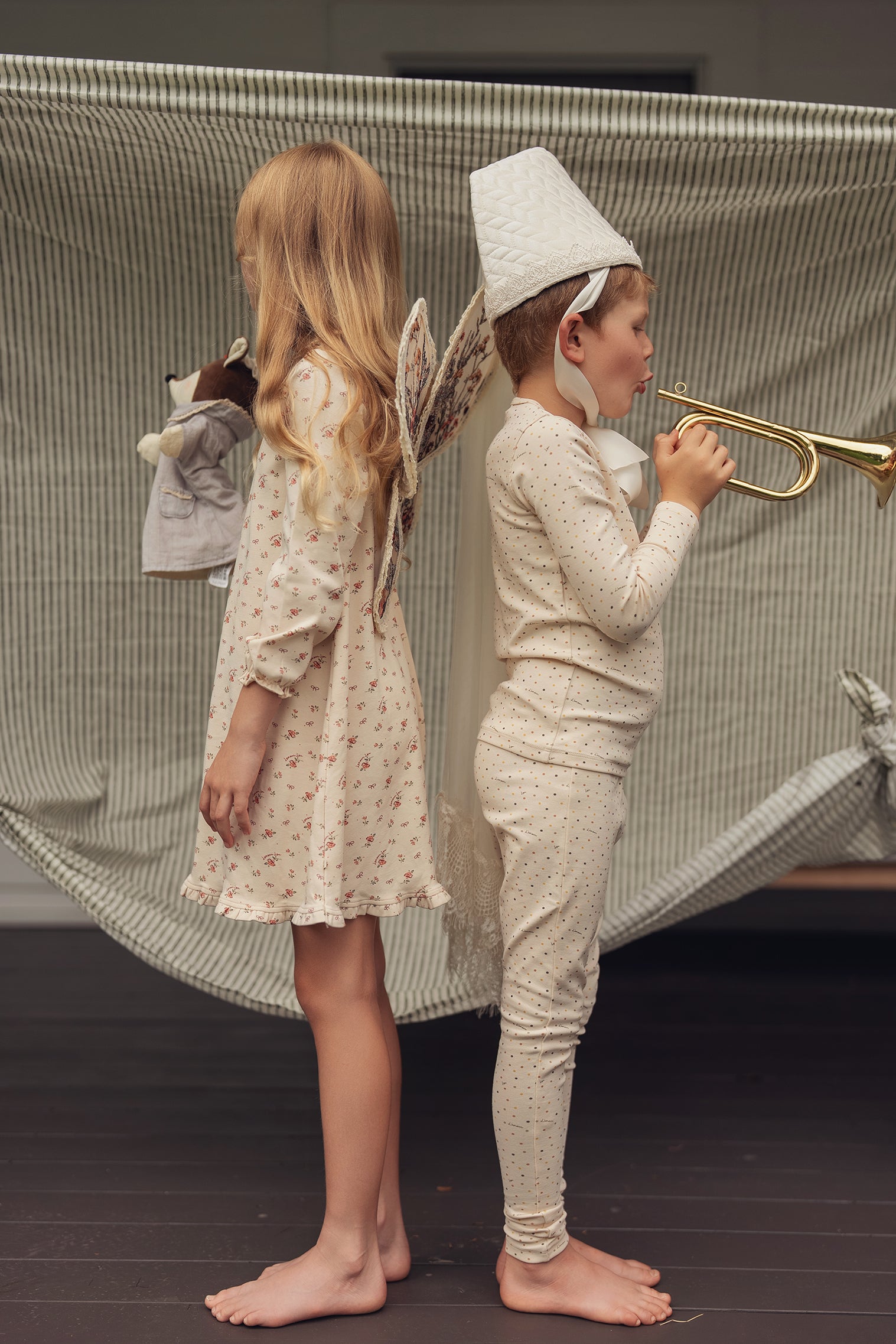 Taupe Vintage Dots Pajama