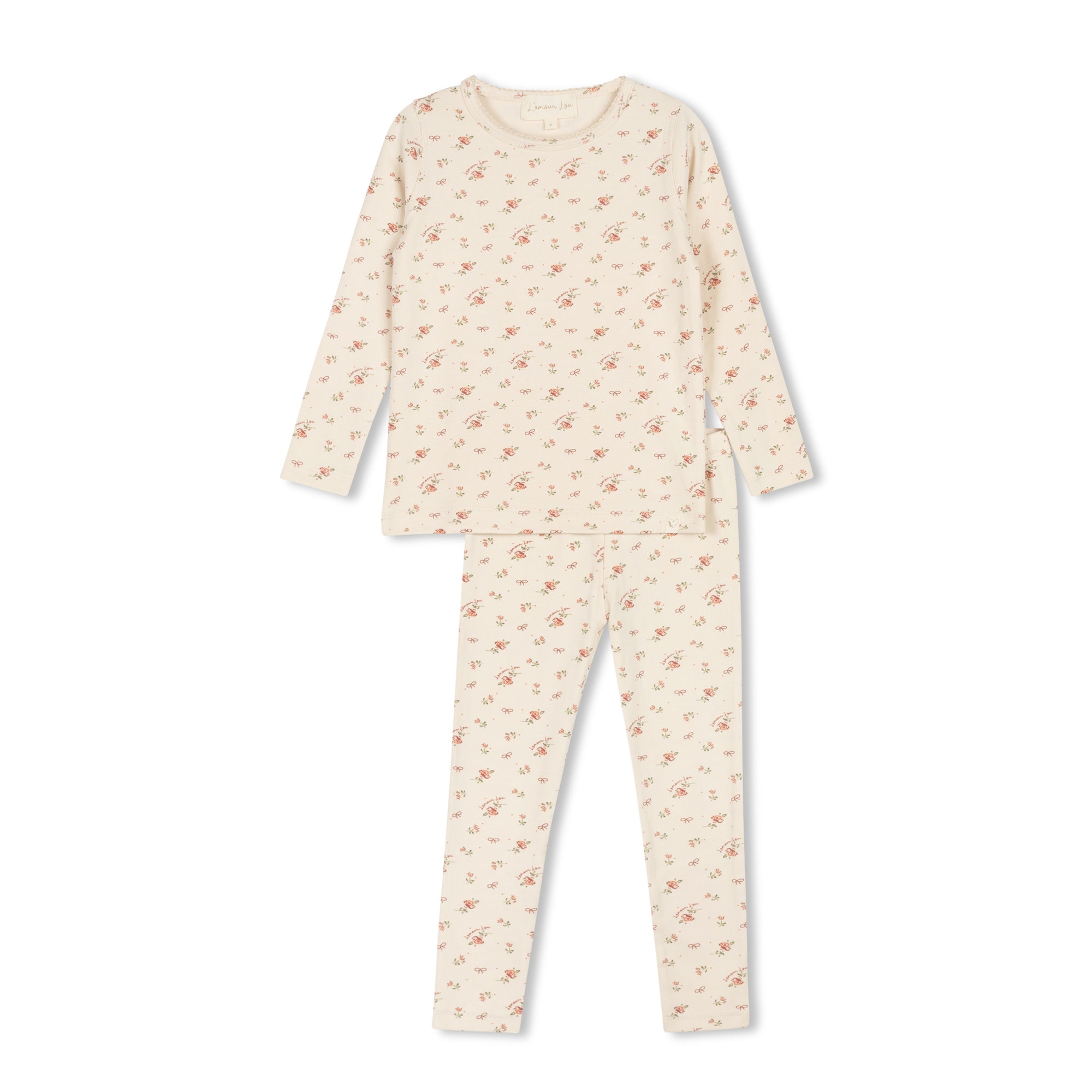 Taupe Vintage Floral Pajama