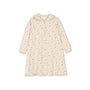 Taupe Vintage Floral Ruffle Collar Nightgown