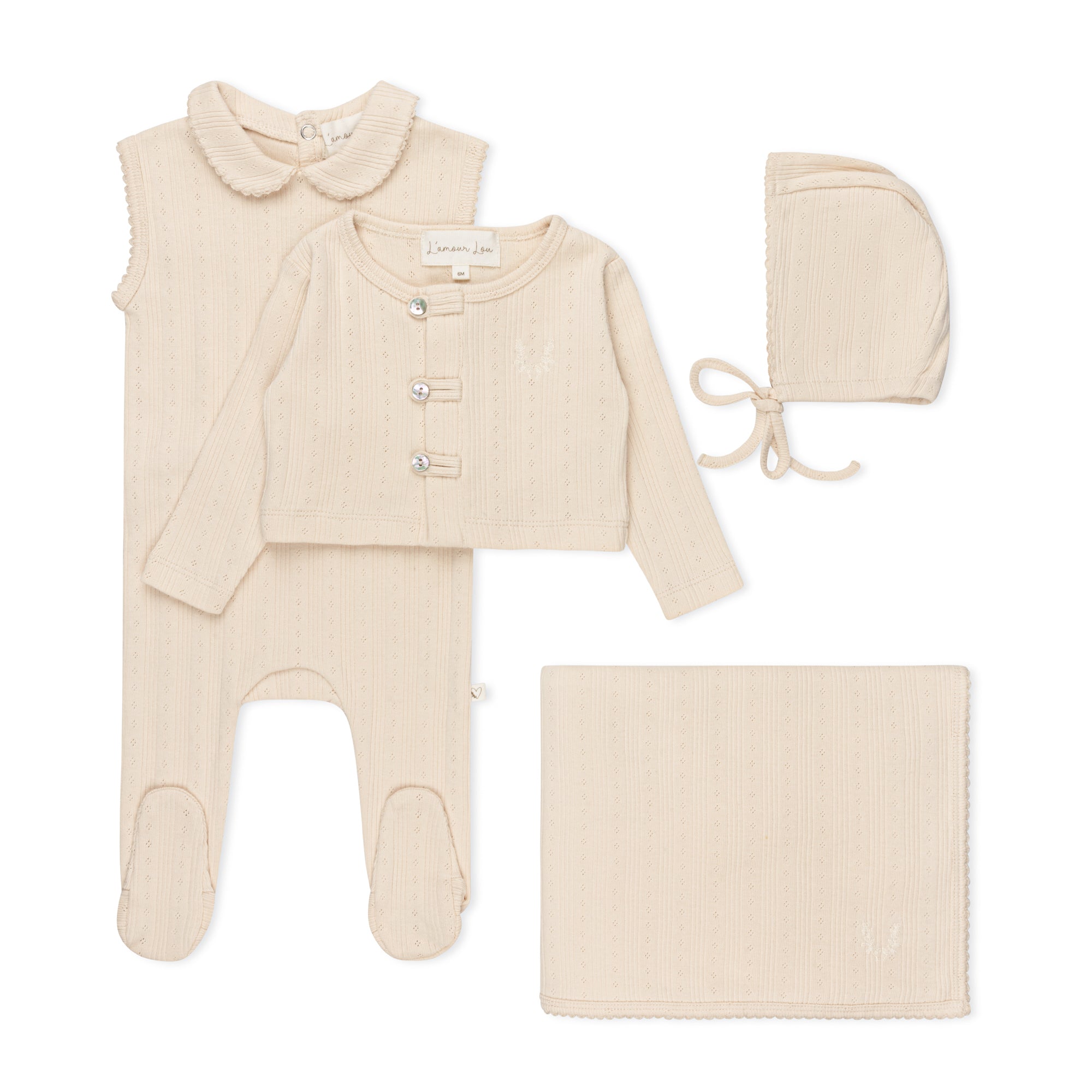 Sand Variegated Ribbed 3 Piece Set