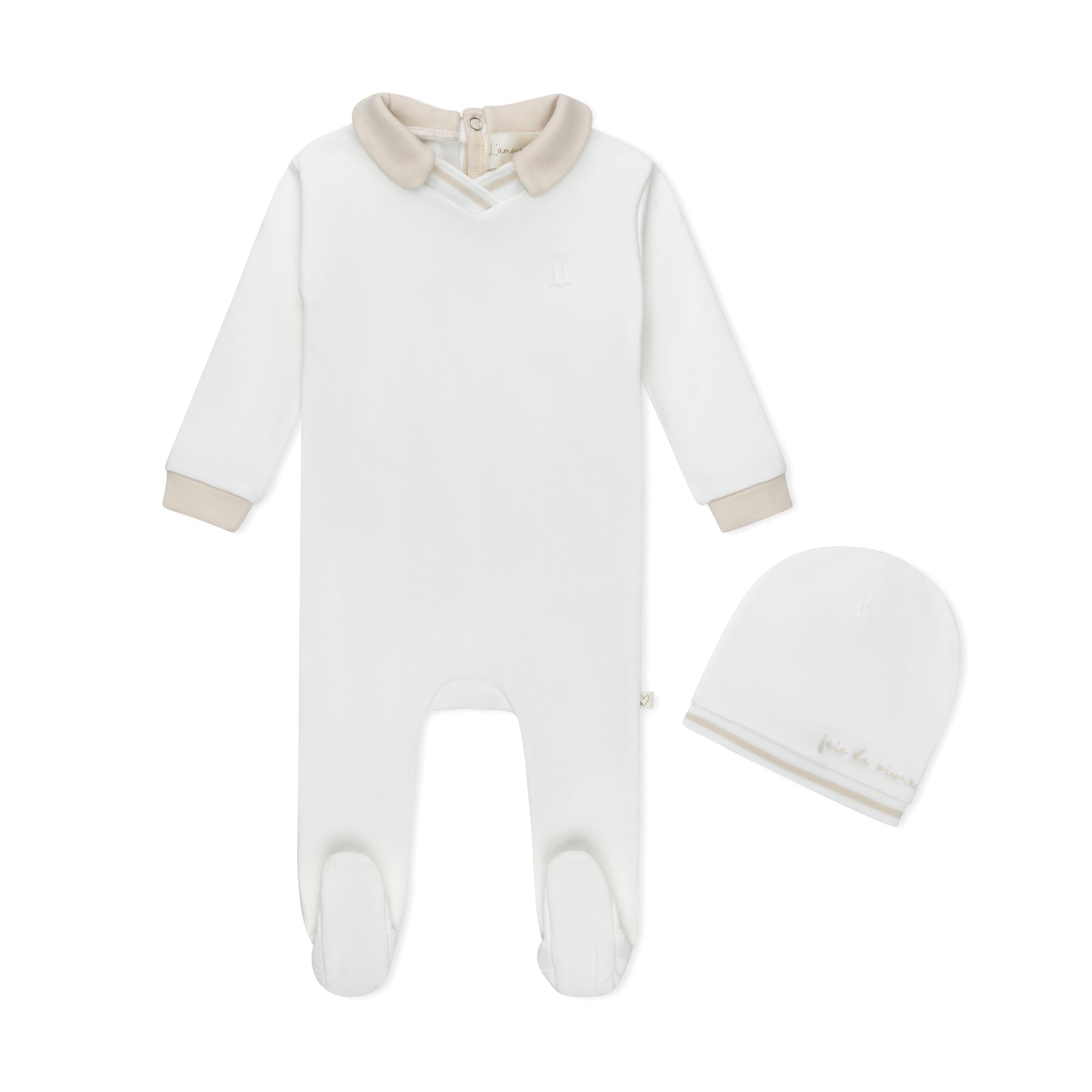 Sand Polo Embossed Footie