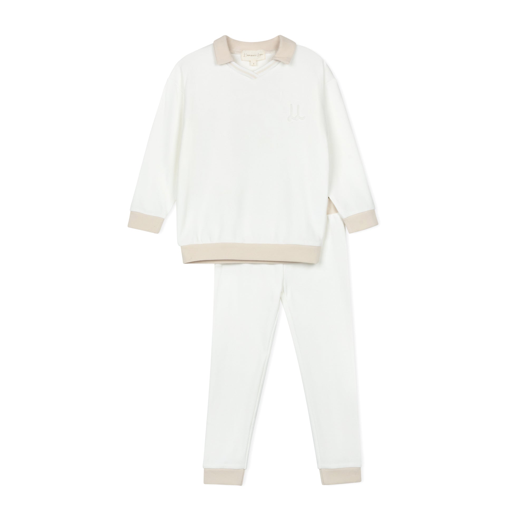 Sand Polo Embossed Pajama