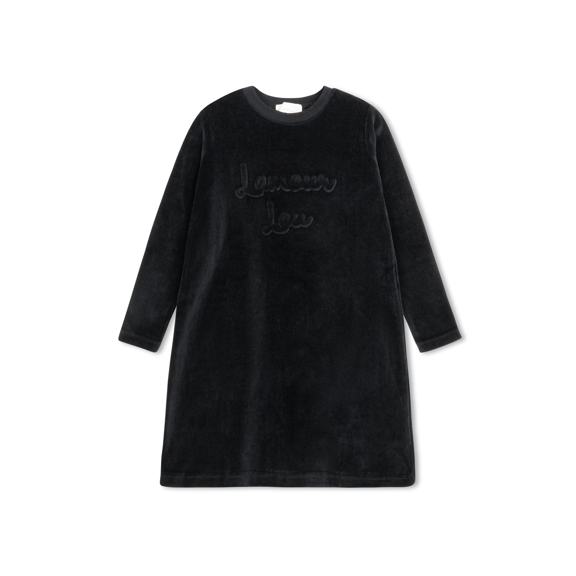 Black Velour Emboss Nightgown