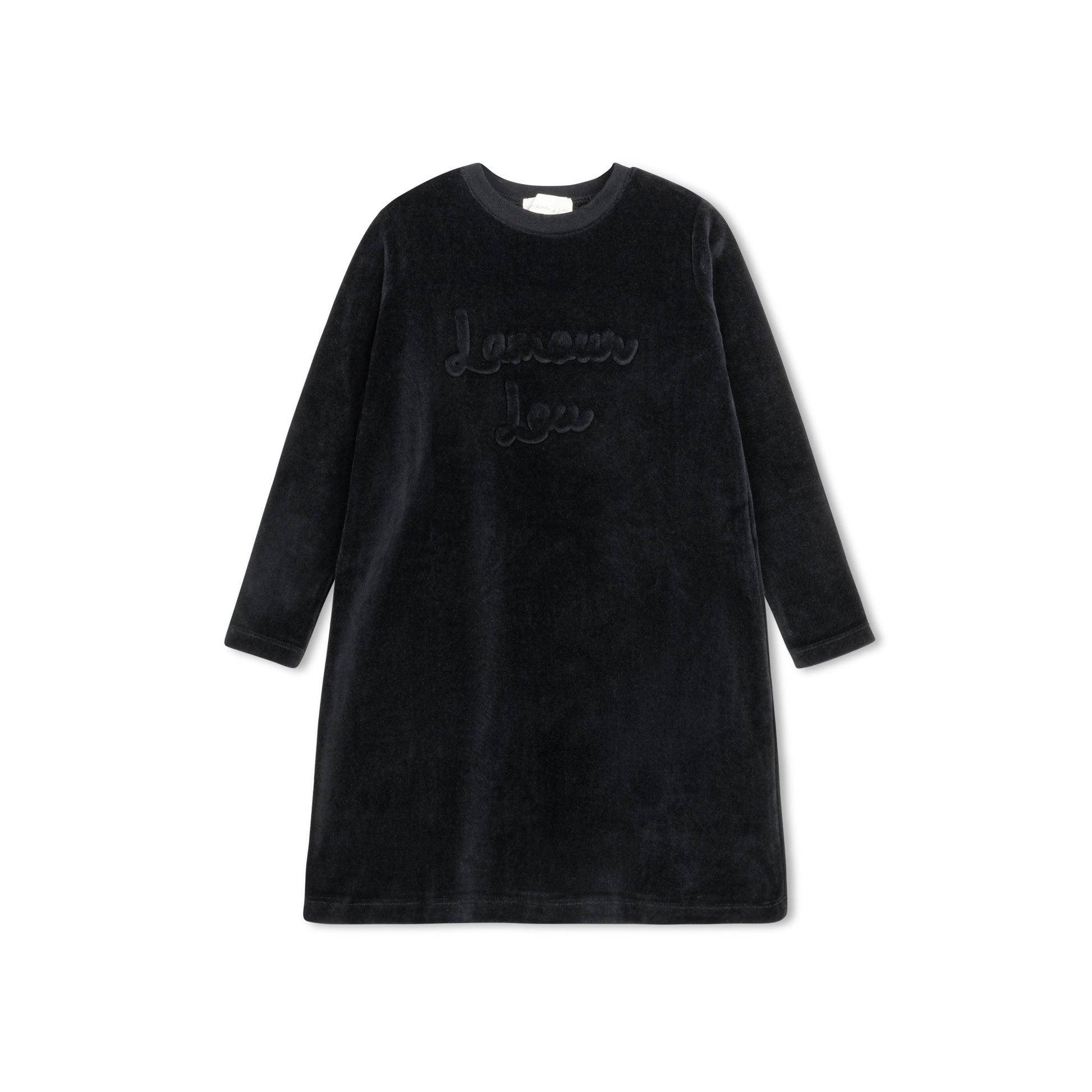 Black Velour Emboss Nightgown