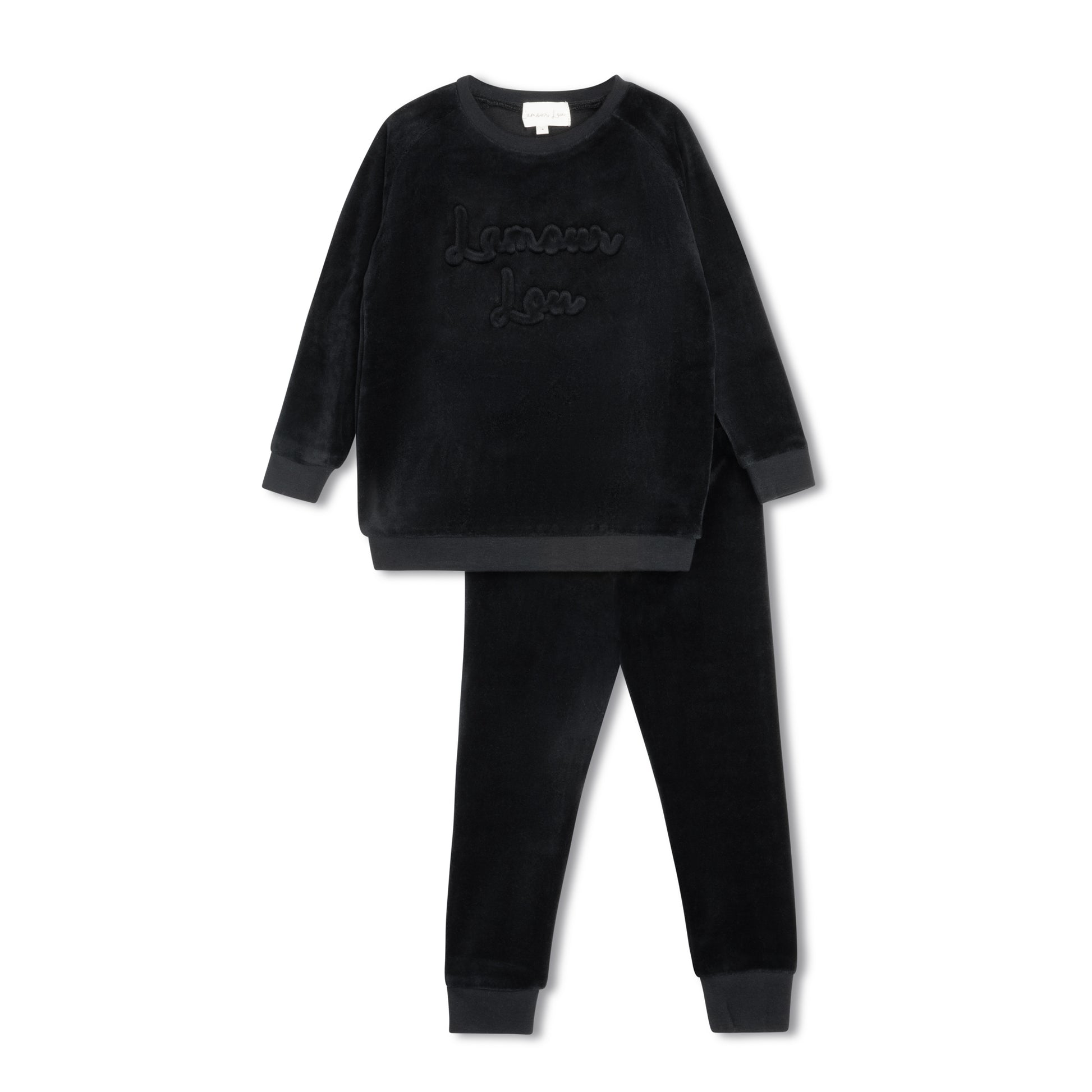 Black Velour Emboss Pajama