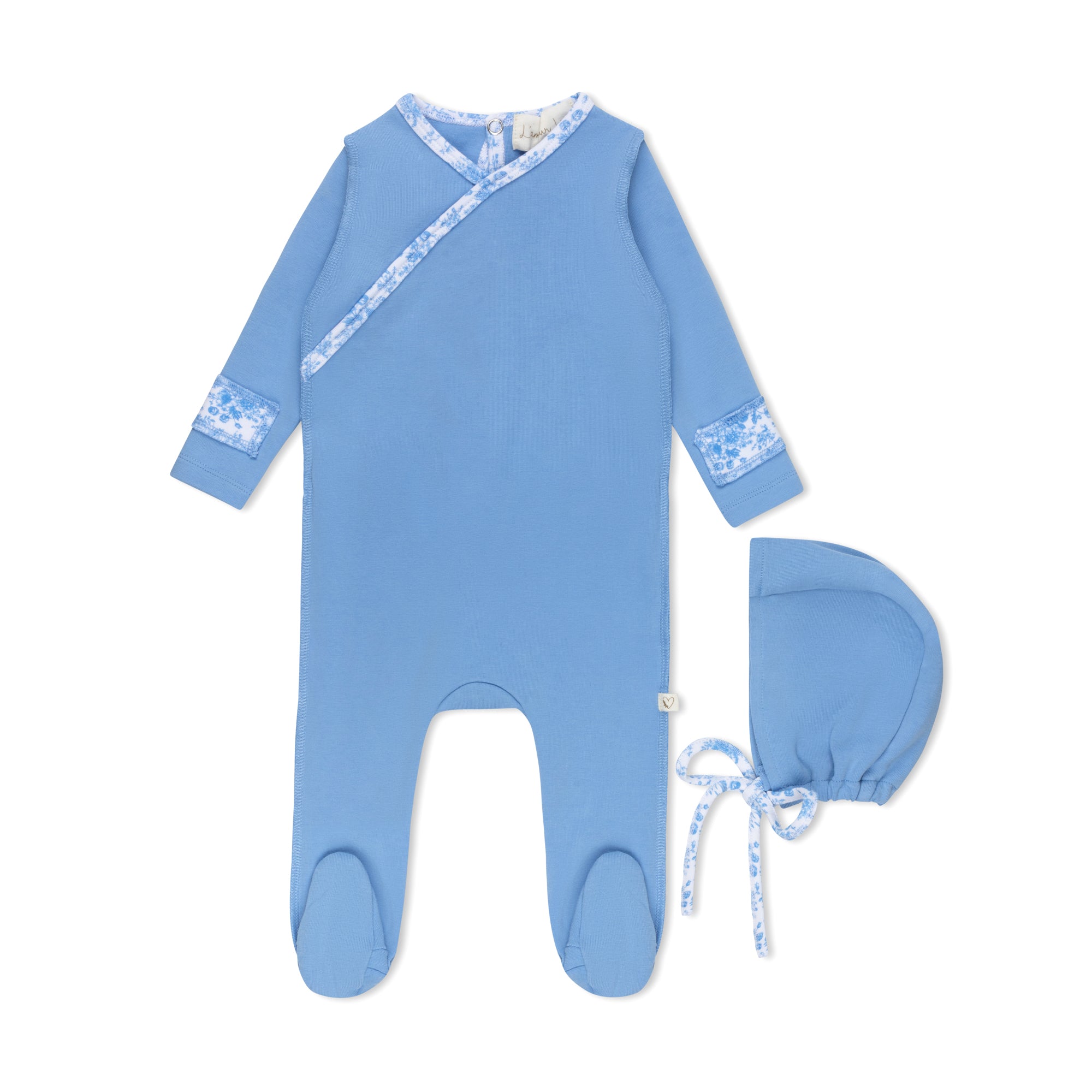 Crystal Blue Inside Seams Patch Footie