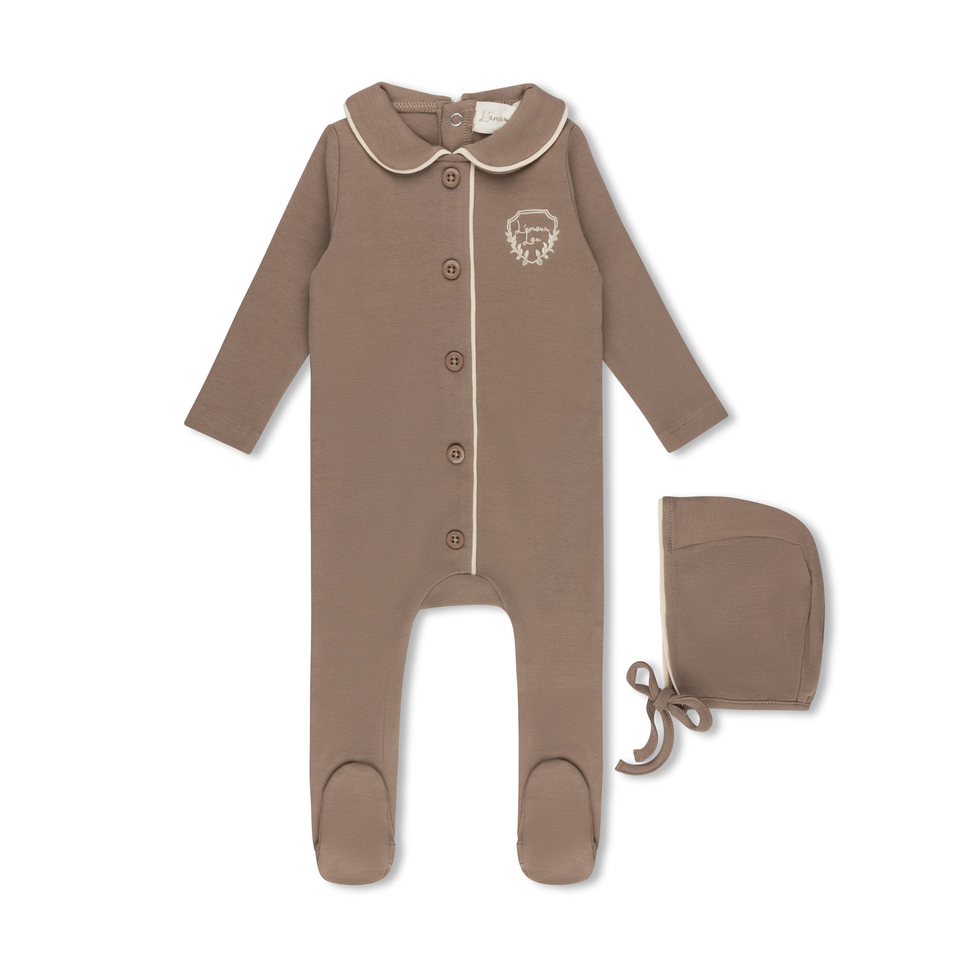 Mocha Grandpa Emblem Footie