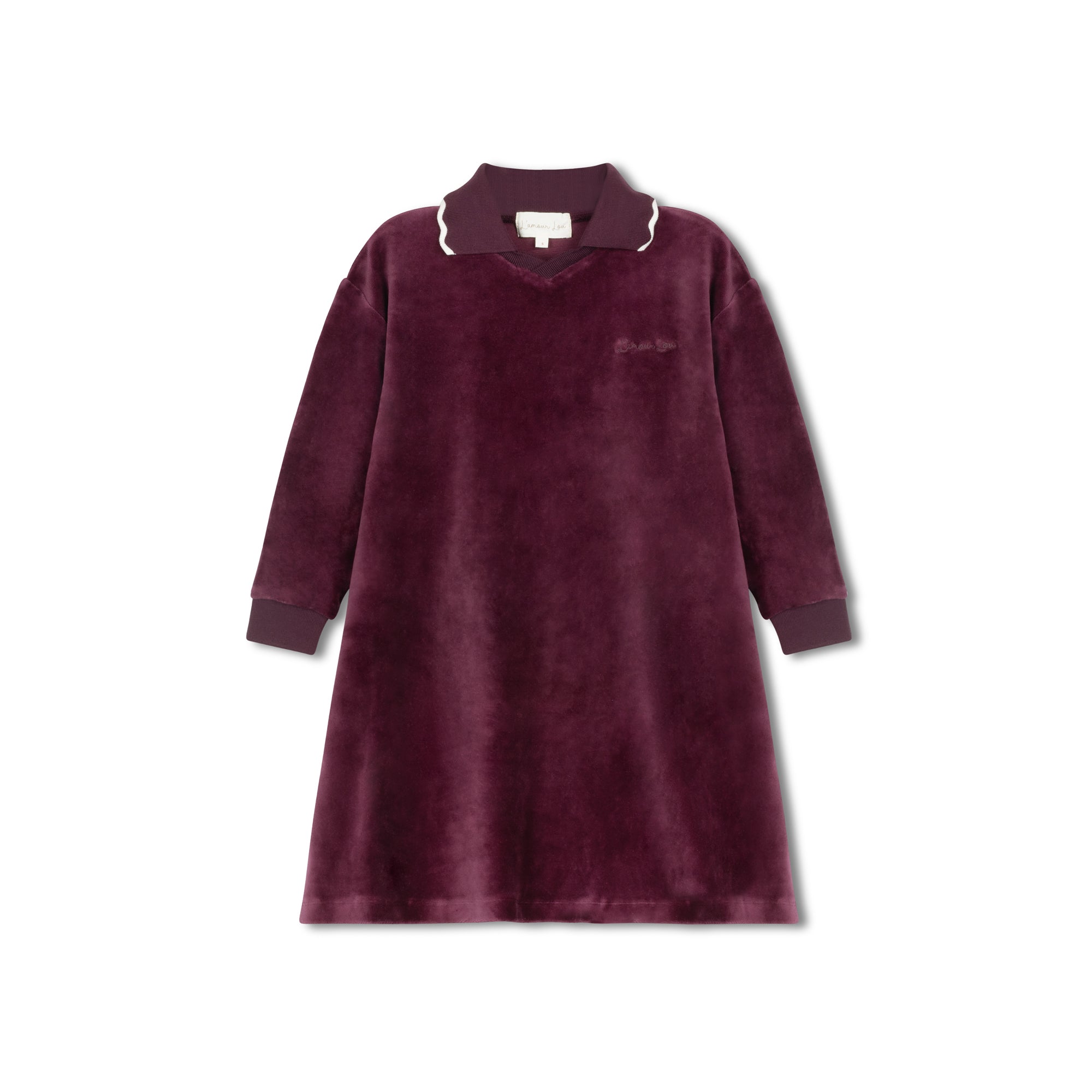 Deep Berry Velour Polo Nightgown