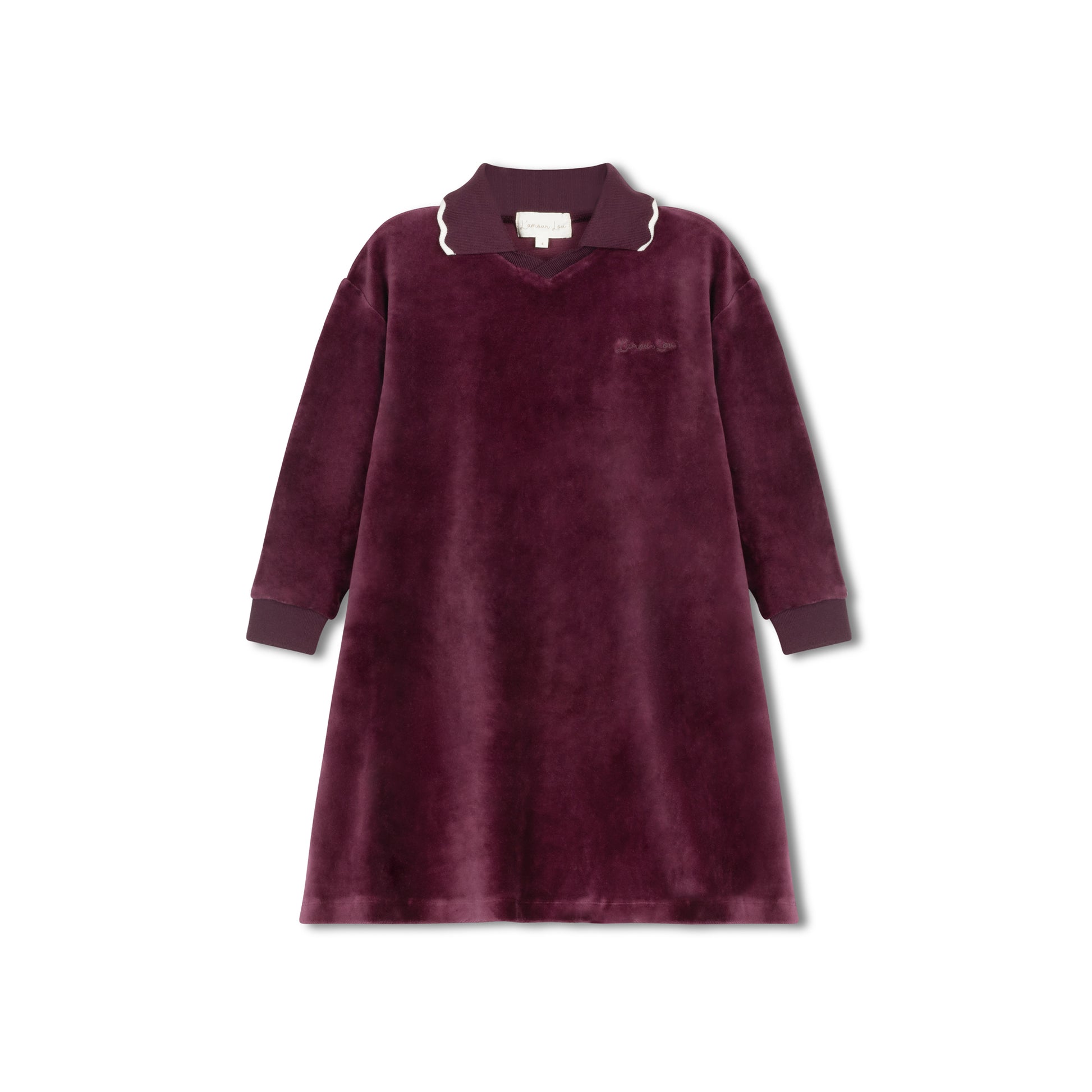 Deep Berry Velour Polo Nightgown