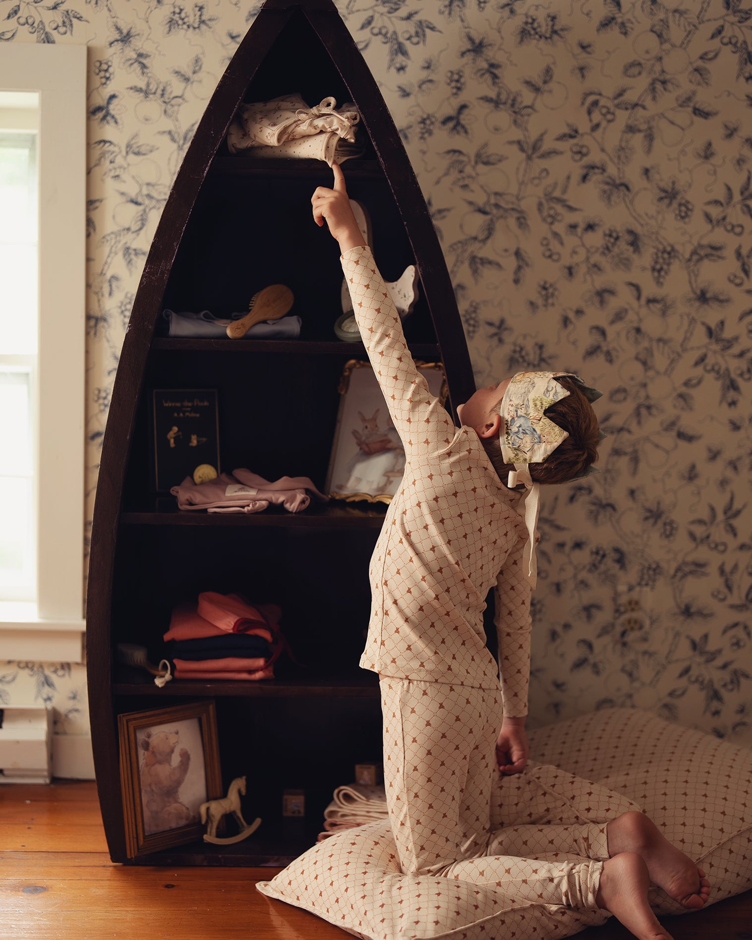 Taupe Boys Bear Grid Pajama