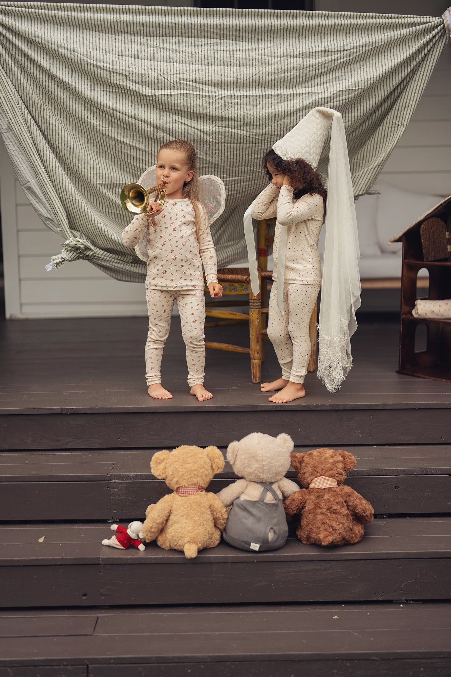 Taupe Vintage Floral Pajama