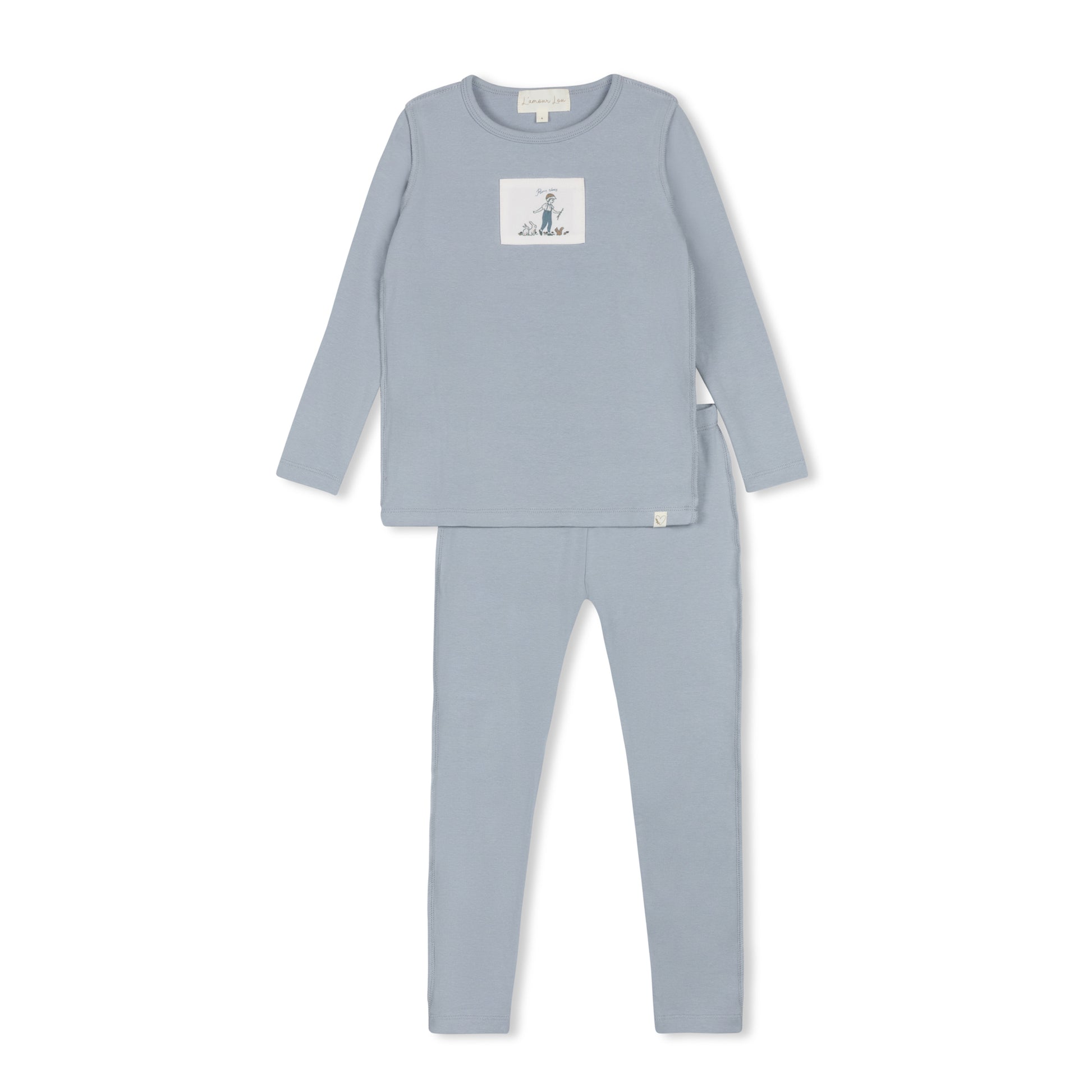 Light Blue Sweet Patch Pajama