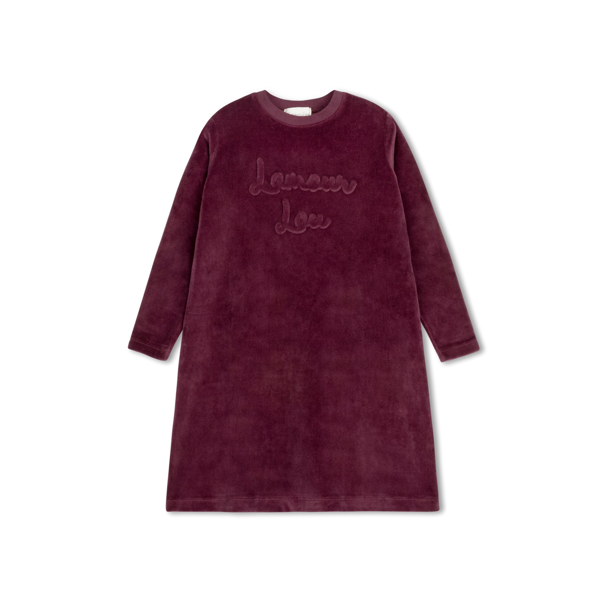 Wine Velour Emboss Nightgown