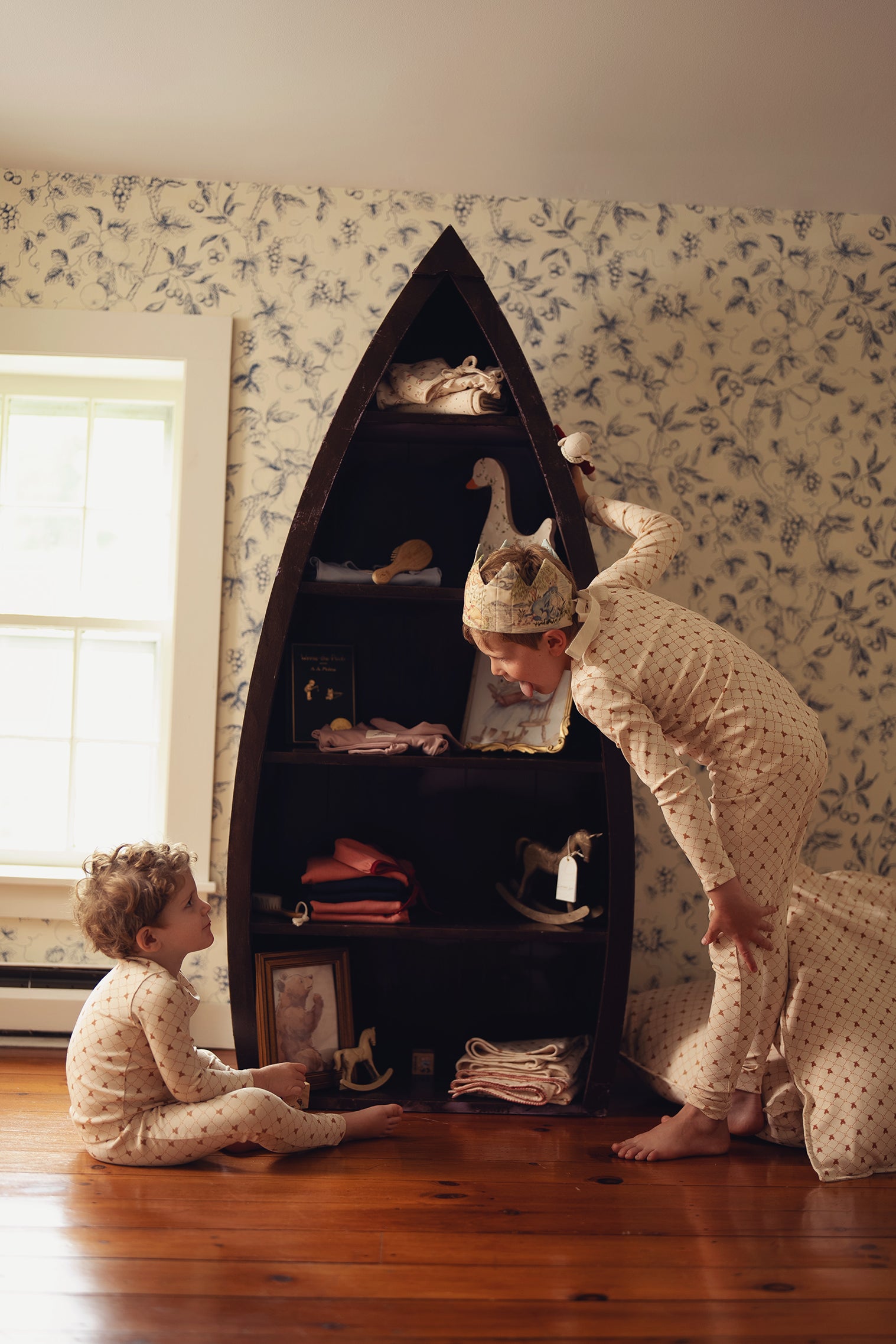 Taupe Boys Bear Grid Pajama