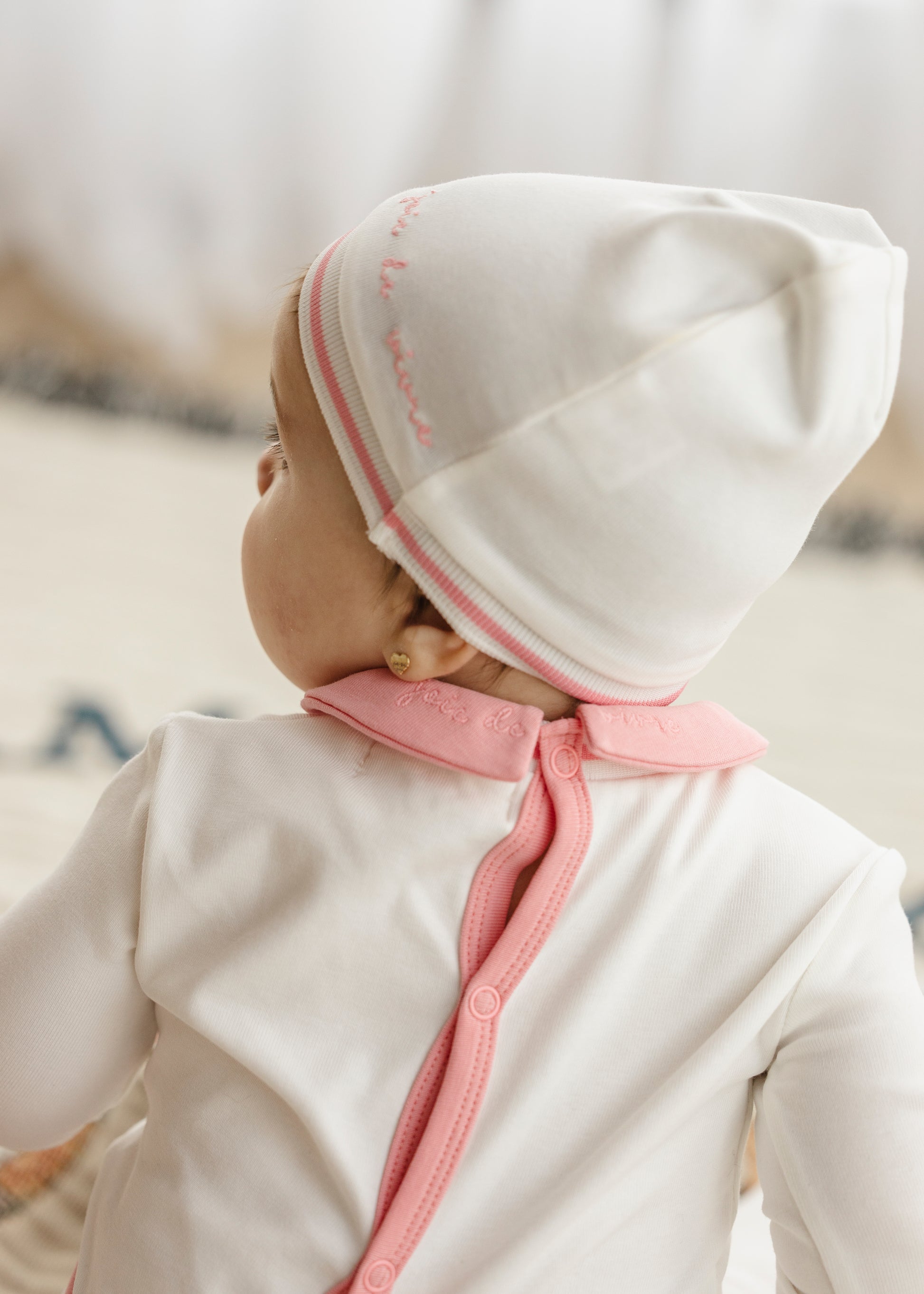 Pink Polo Embossed Footie