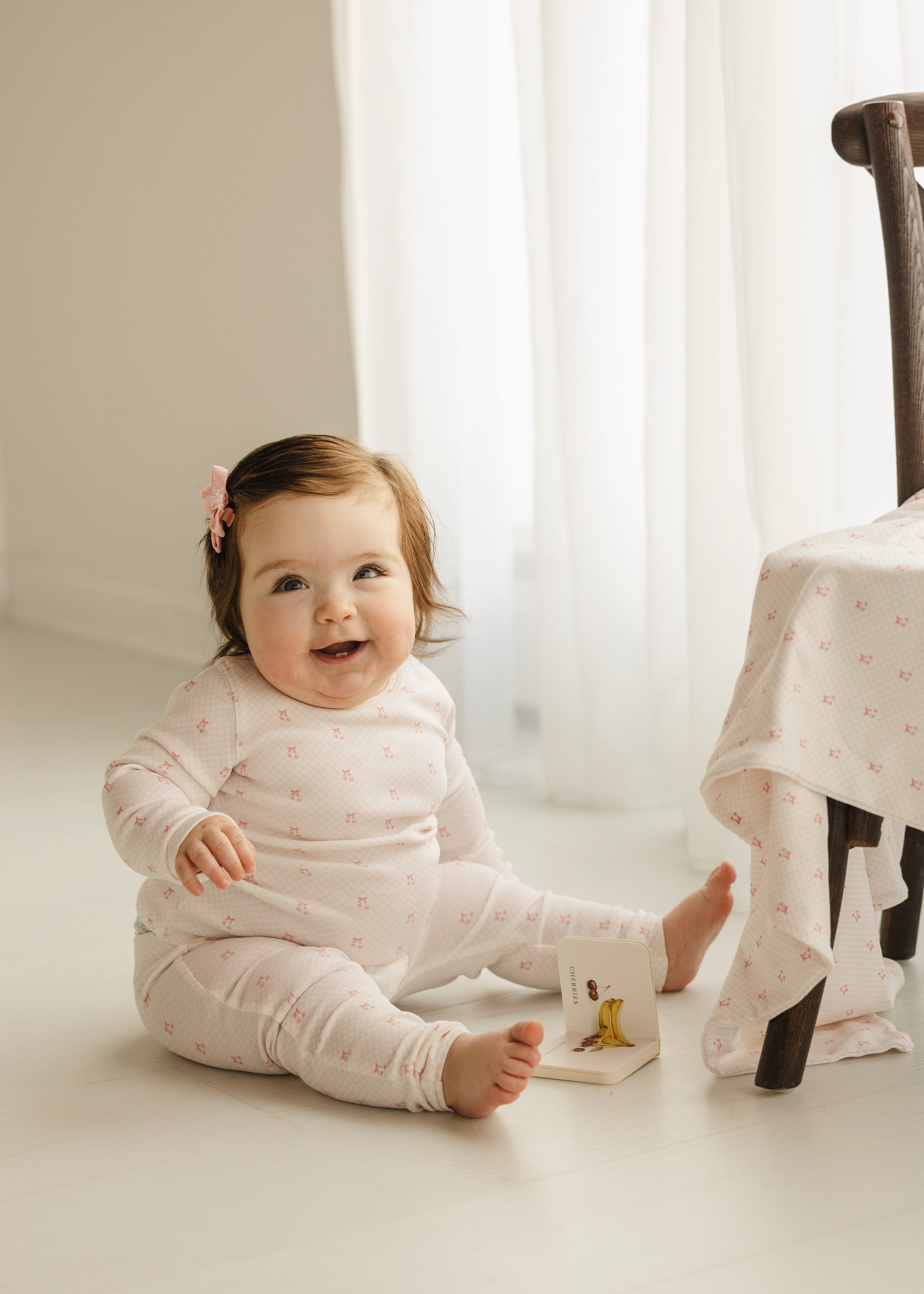 Pink Checkerboard Cherry Pajama