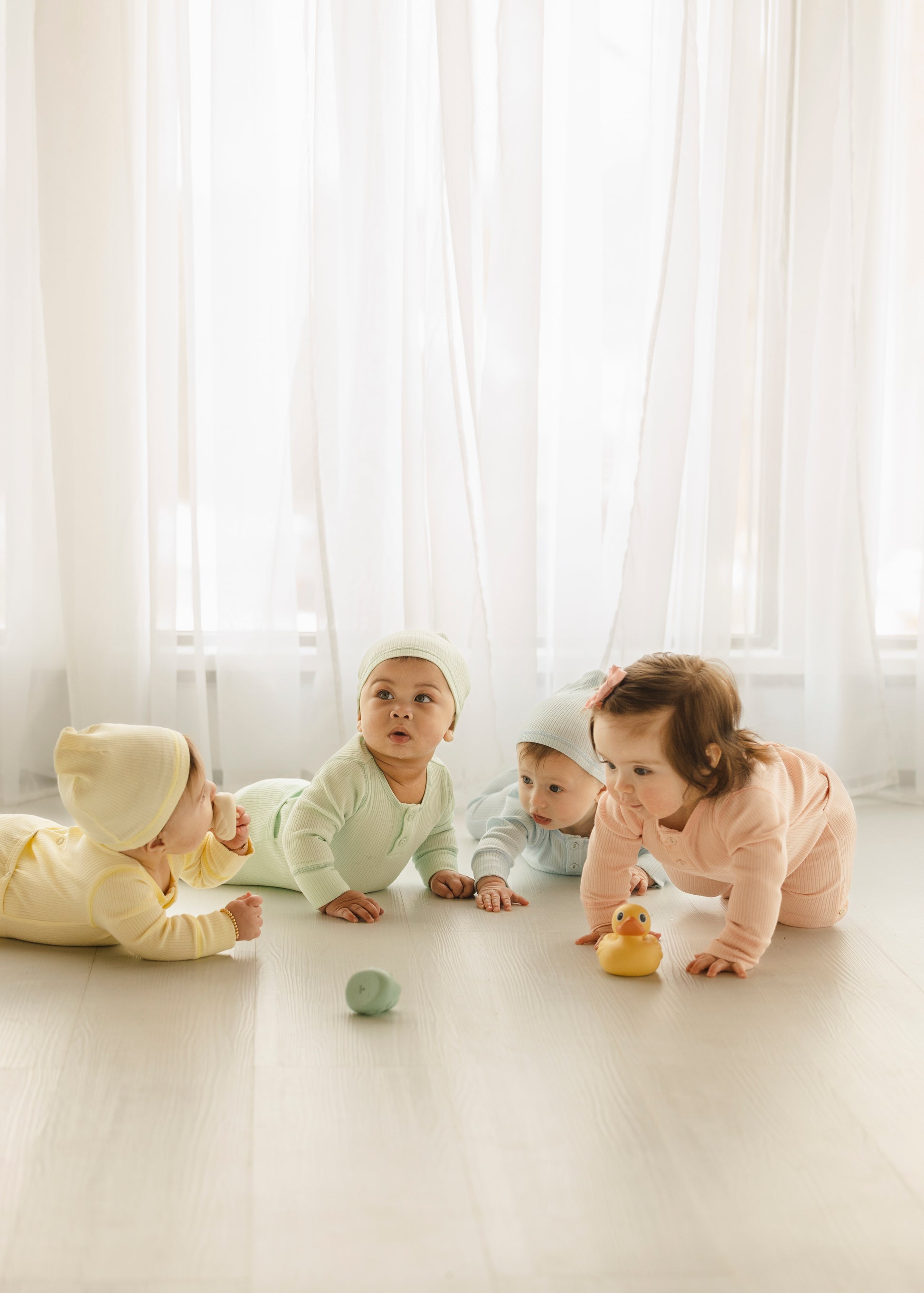 Pastel Blue Ribbed Henley Footie
