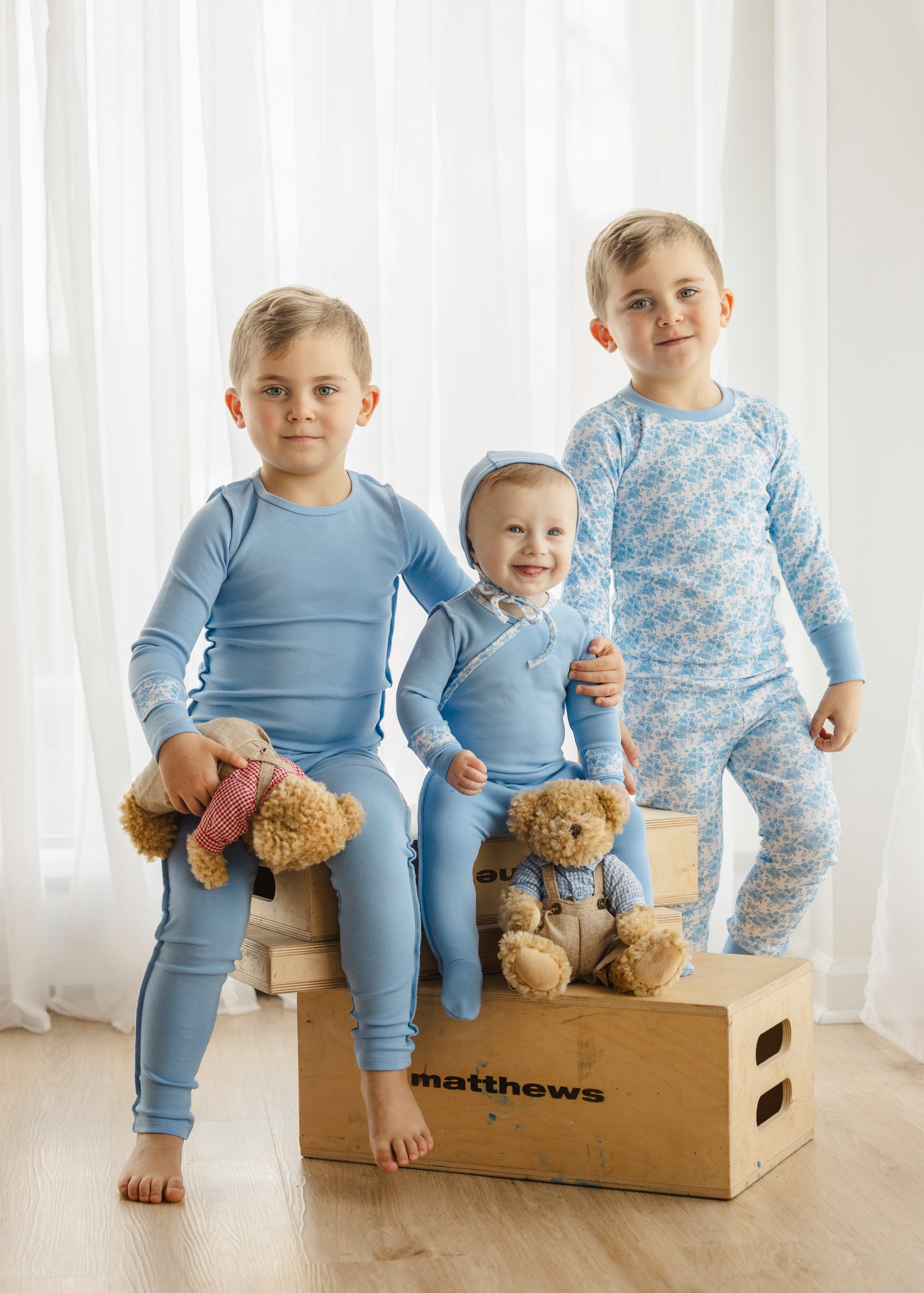 Crystal Blue Inside Seams Patch Footie