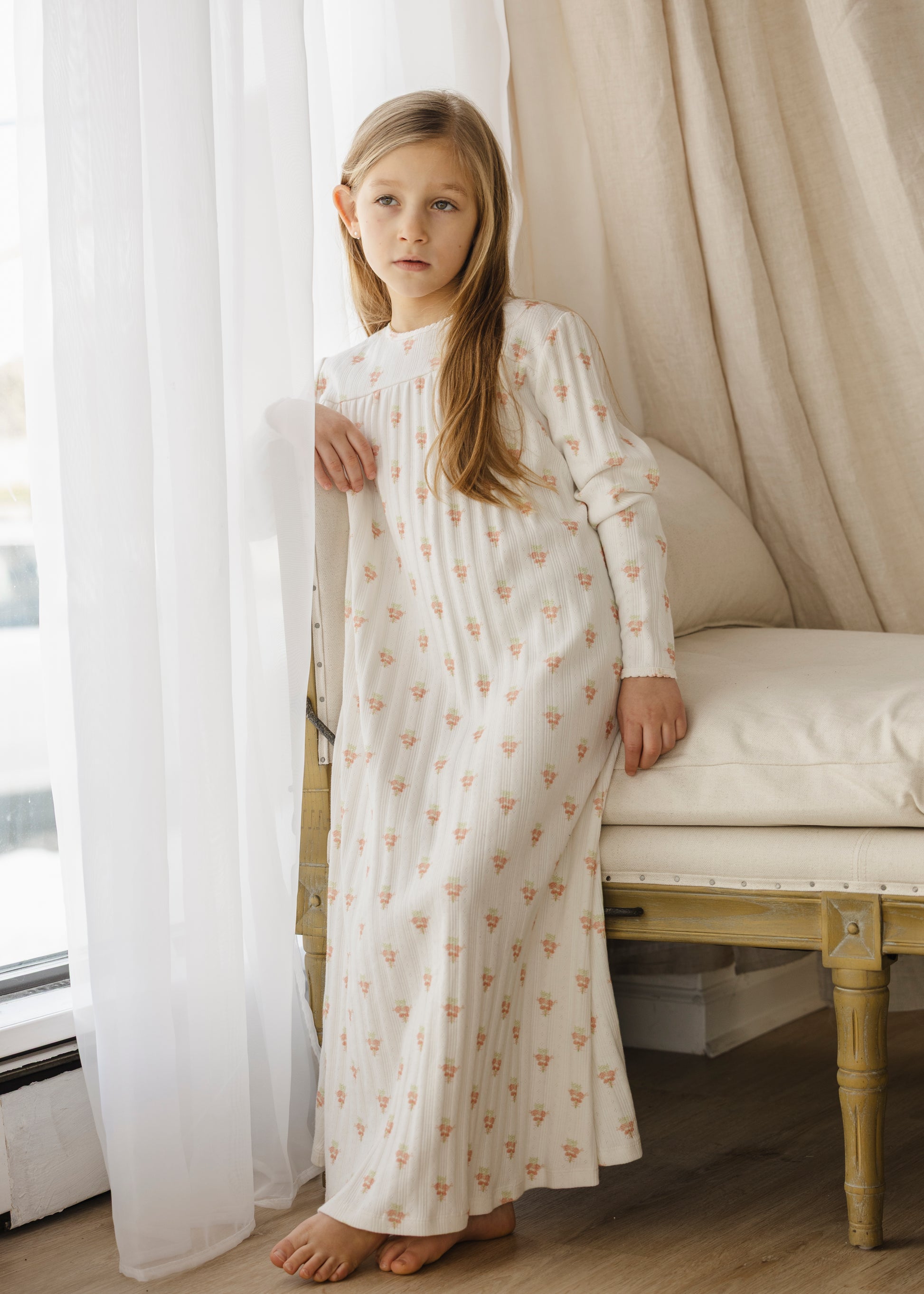 Flower Bouquet Pointelle Nightgown