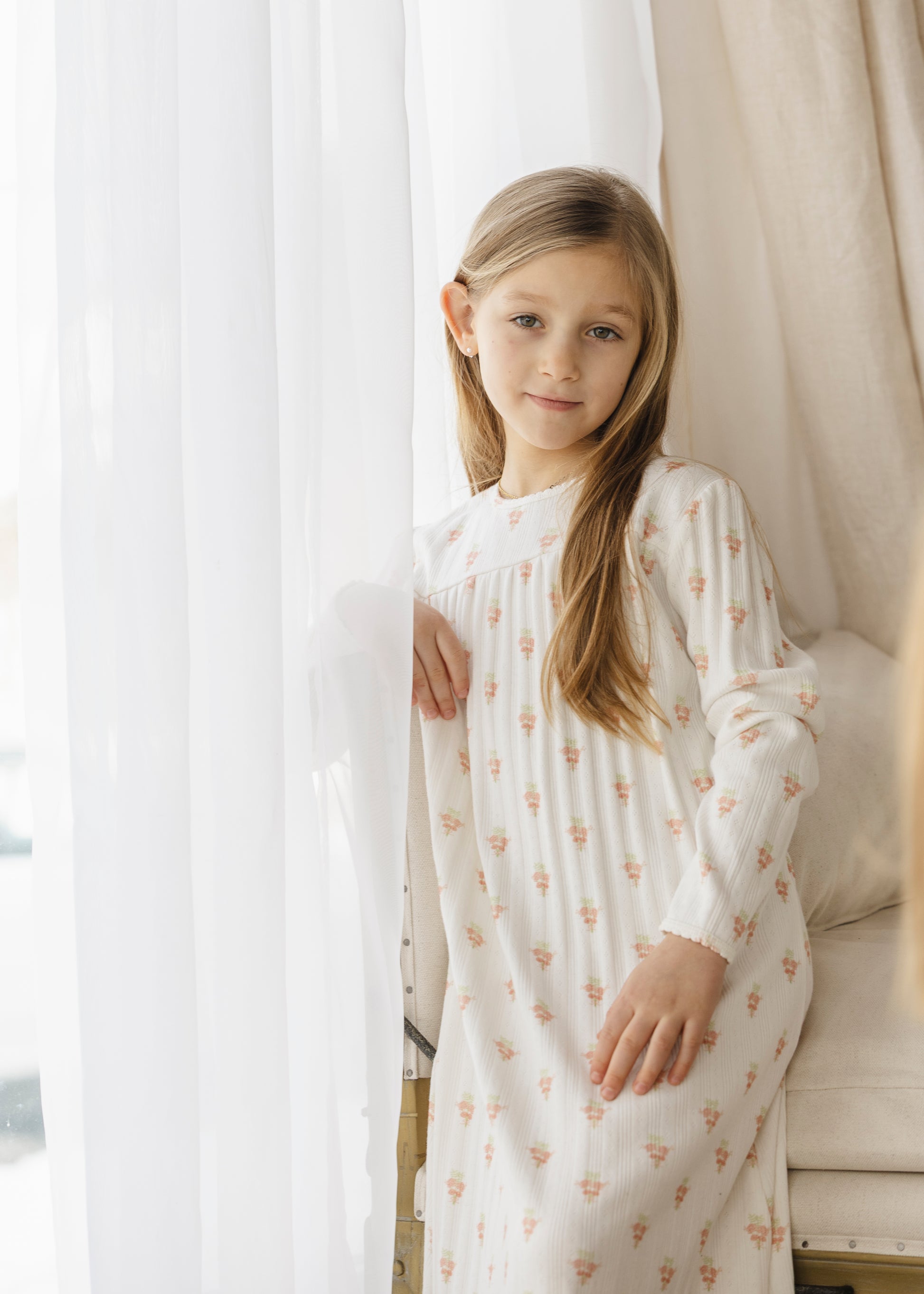 Flower Bouquet Pointelle Nightgown