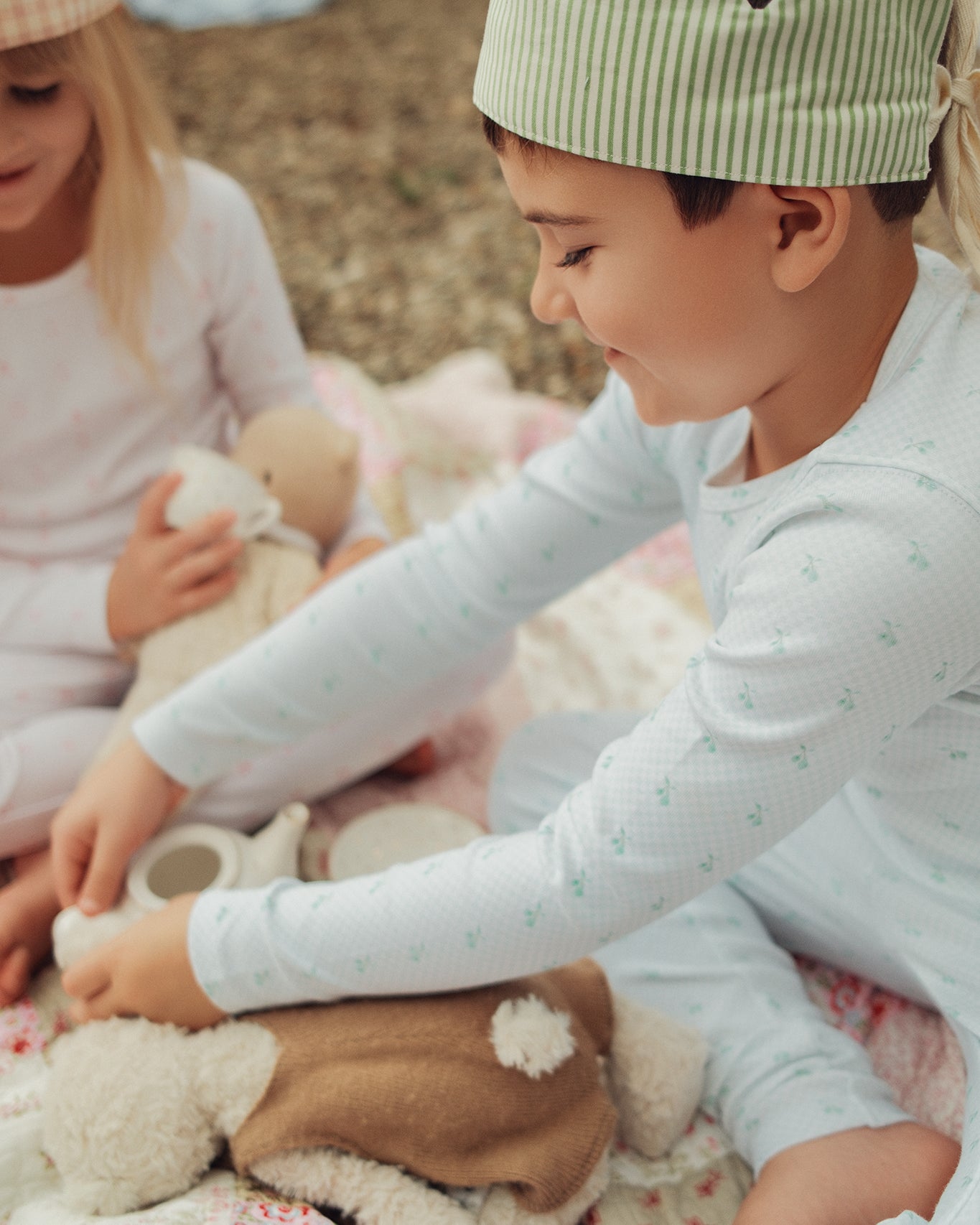 Spearmint Checkerboard Cherry Pajama