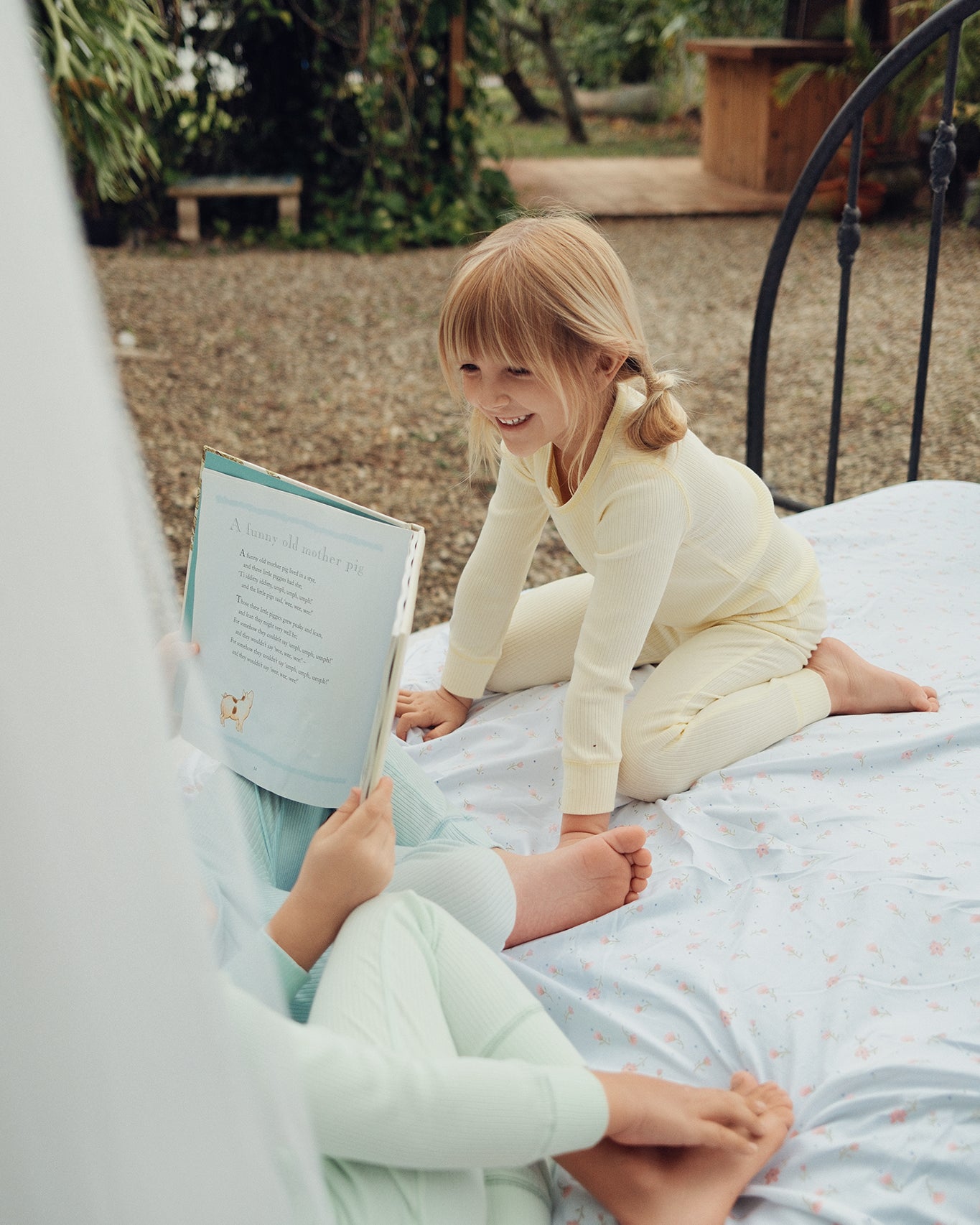 Lemon Ice Ribbed Henley Pajama