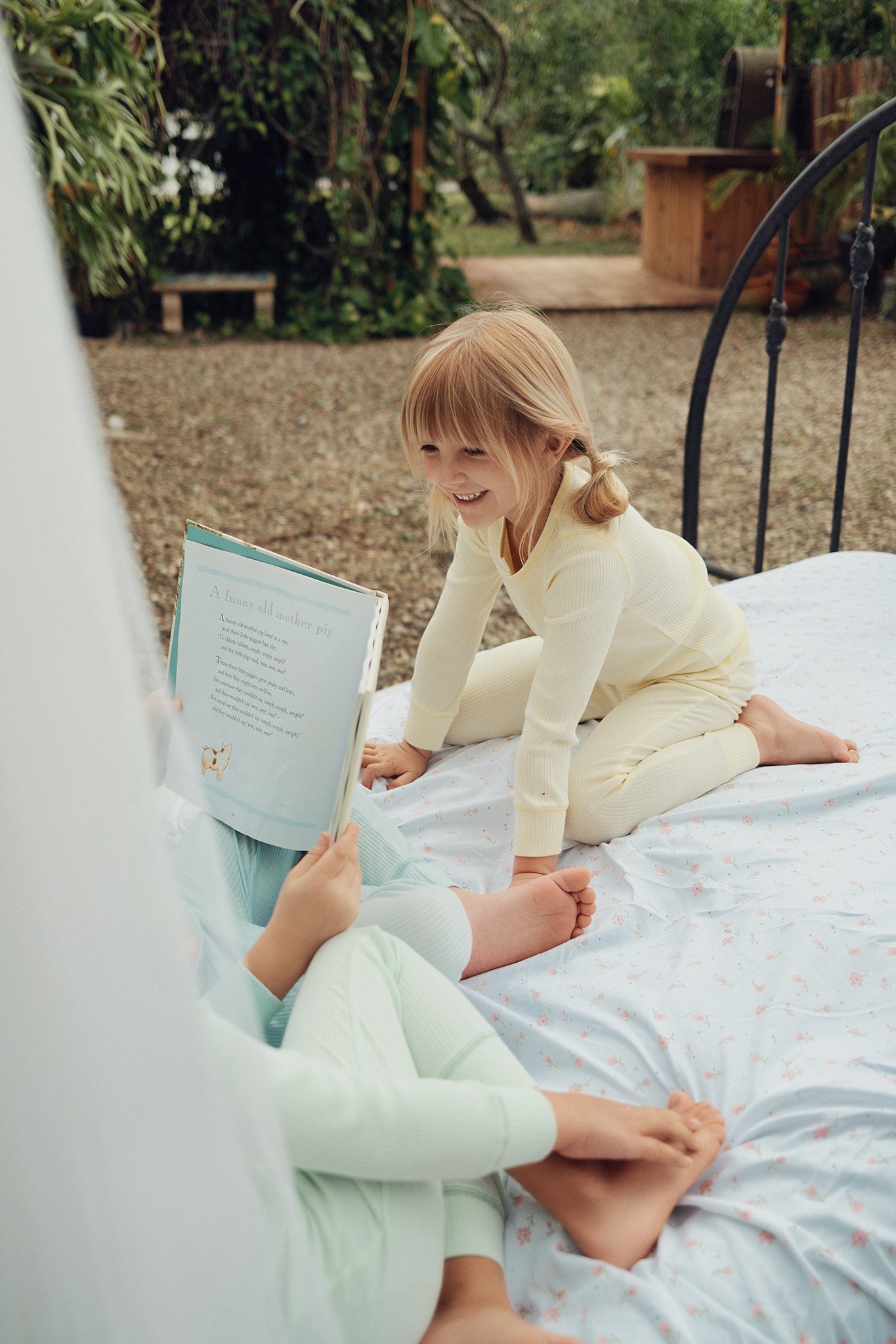 Lemon Ice Ribbed Henley Pajama