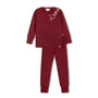 Deep Red Rope Embroidered Pajama