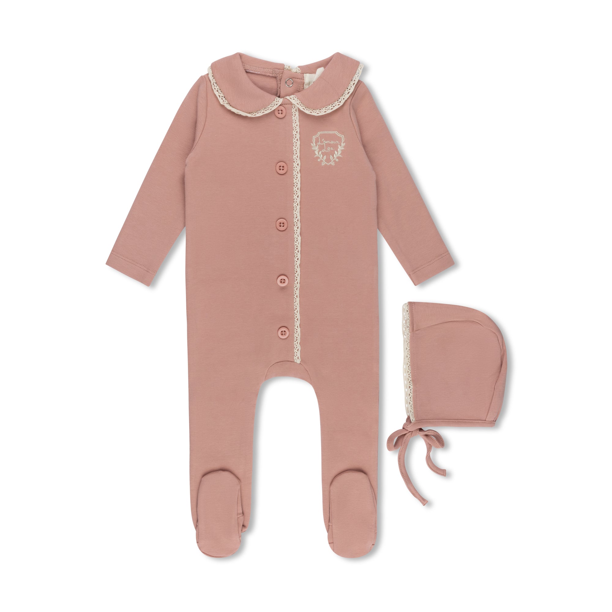 Dark Rose Grandpa Emblem Footie
