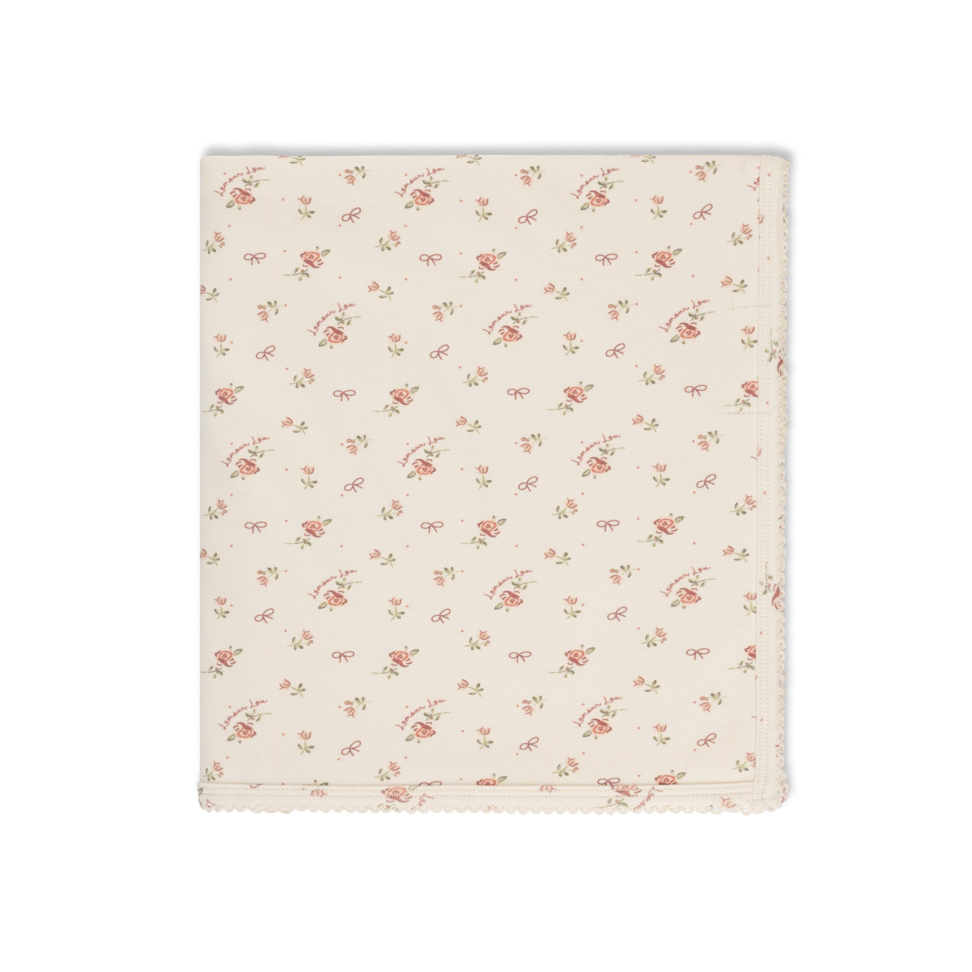 Taupe Vintage Floral Blanket