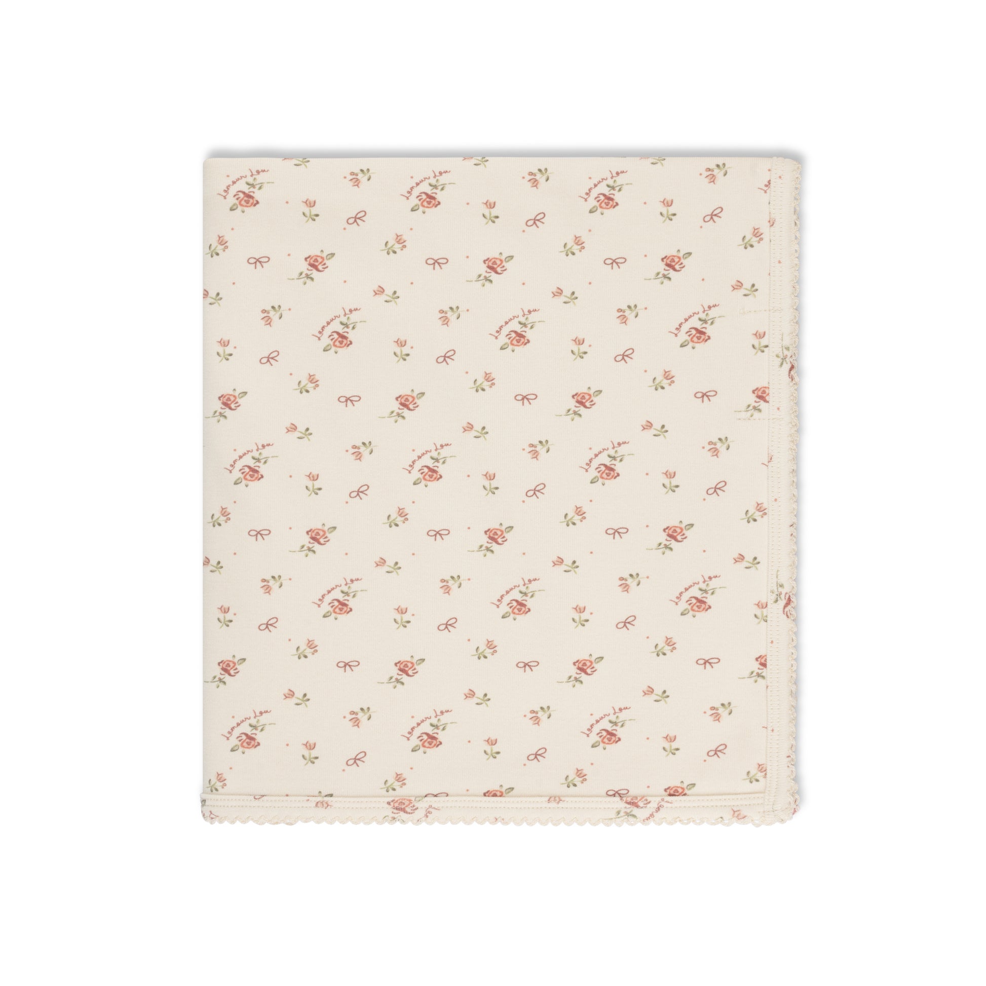 Taupe Vintage Floral Blanket