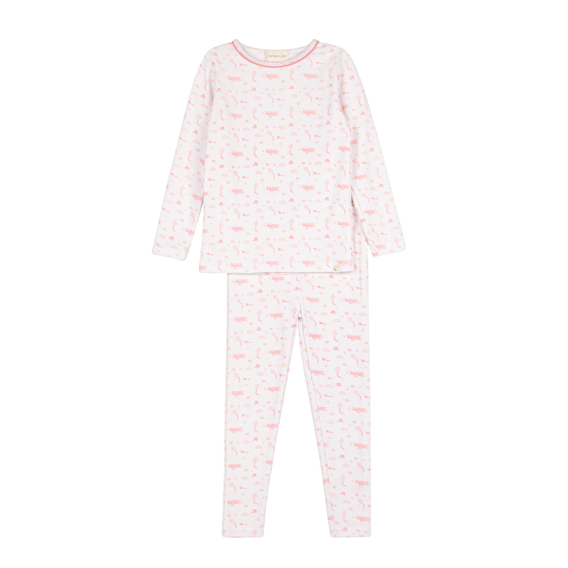 Pink Dreamy Vintage Sky Print Pajama