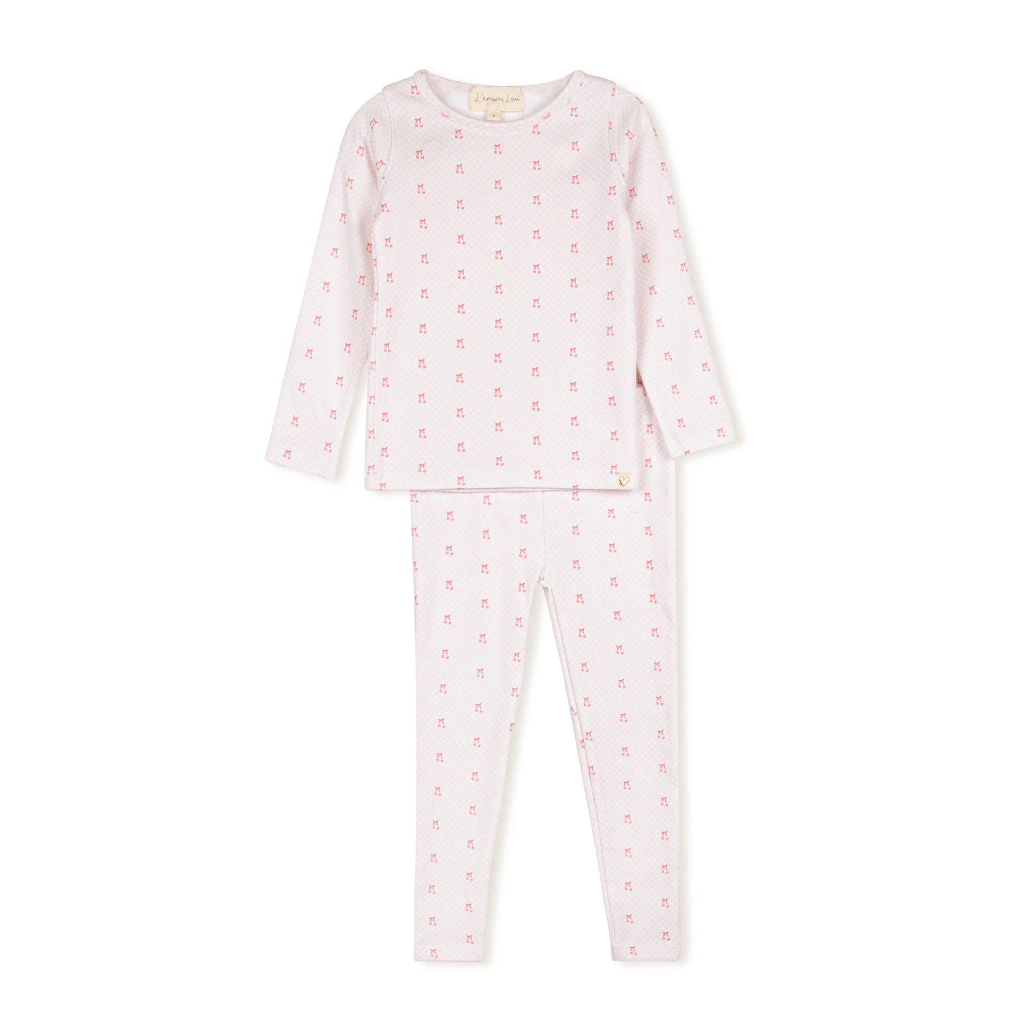 Pink Checkerboard Cherry Pajama