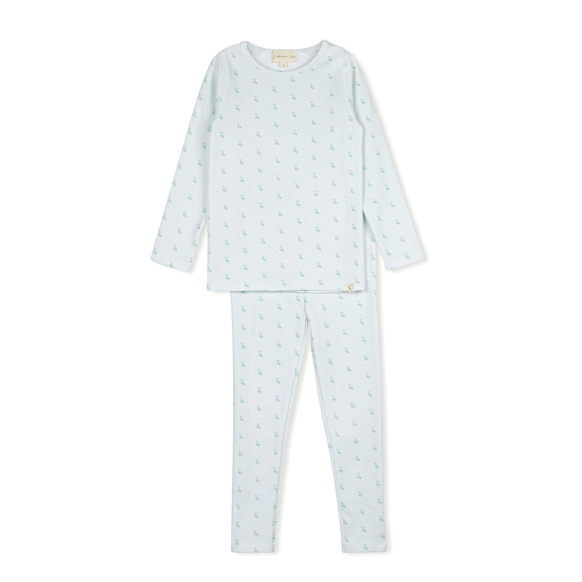 Spearmint Checkerboard Cherry Pajama