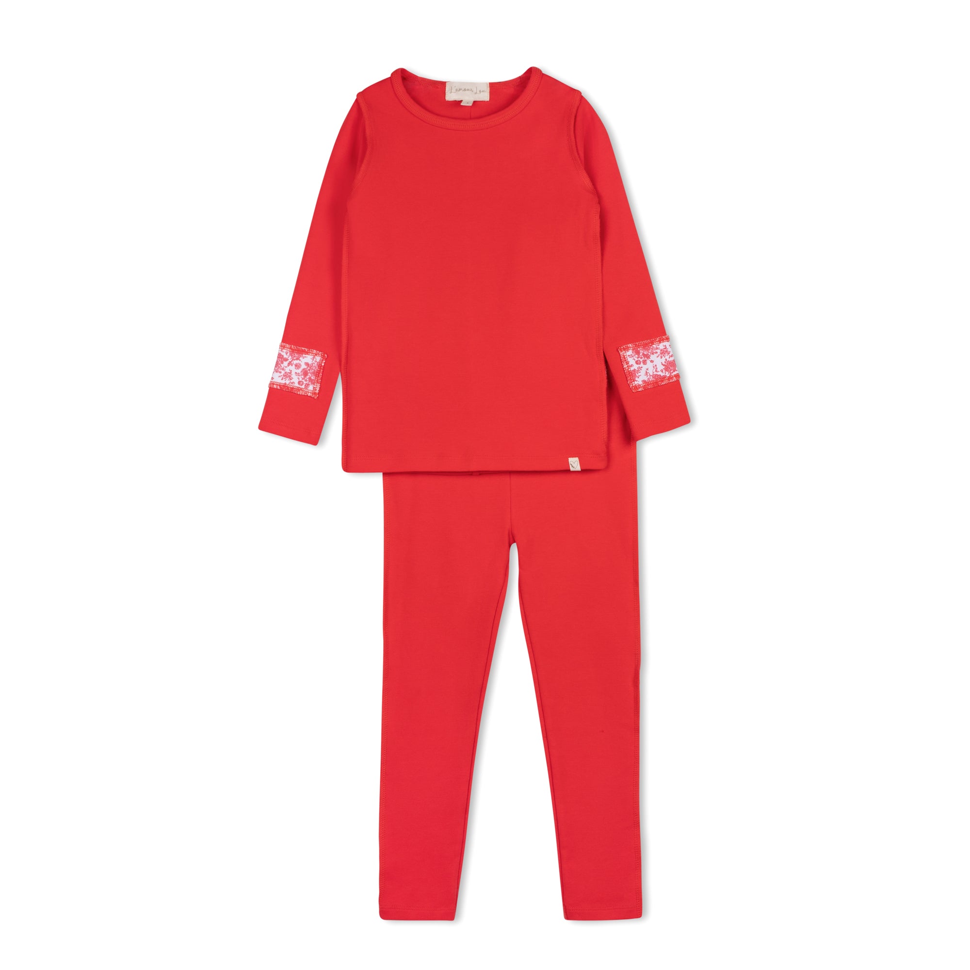 Candy Red Inside Seams Patch Pajama