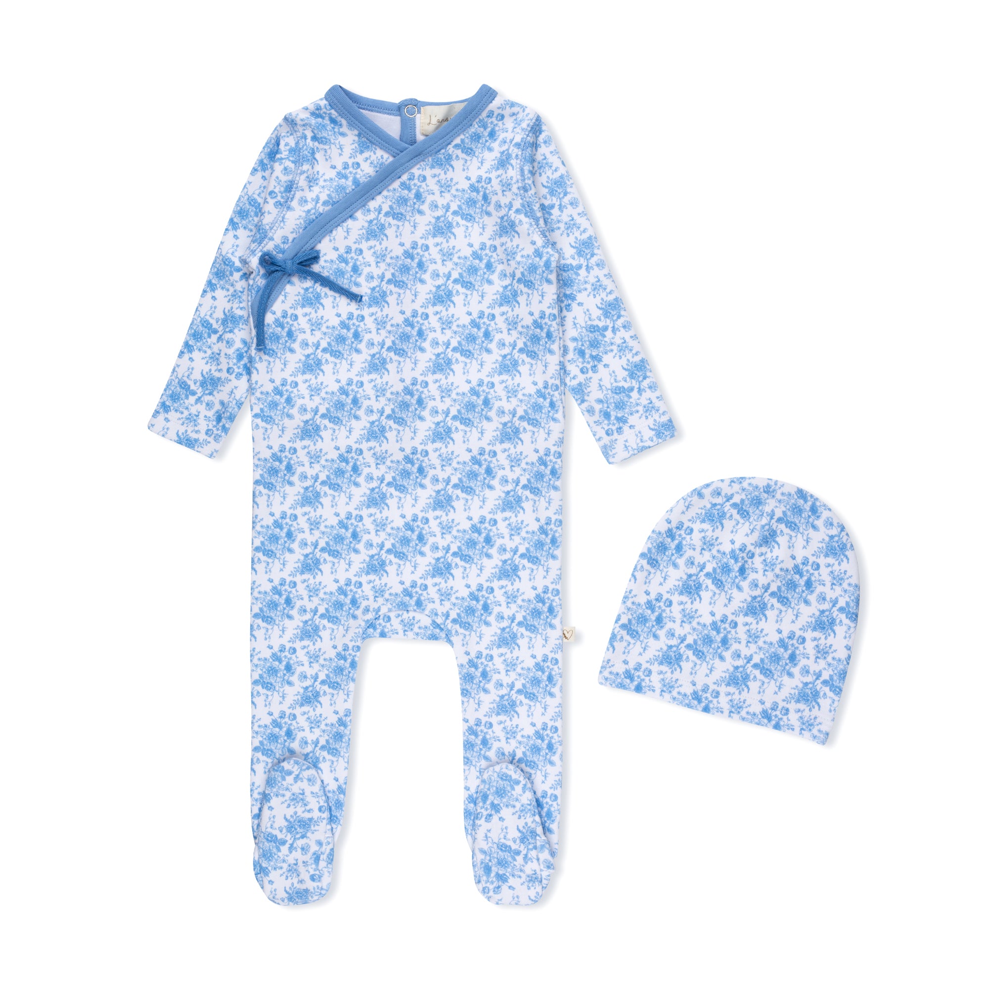 Crystal Blue Wrap Toile Footie