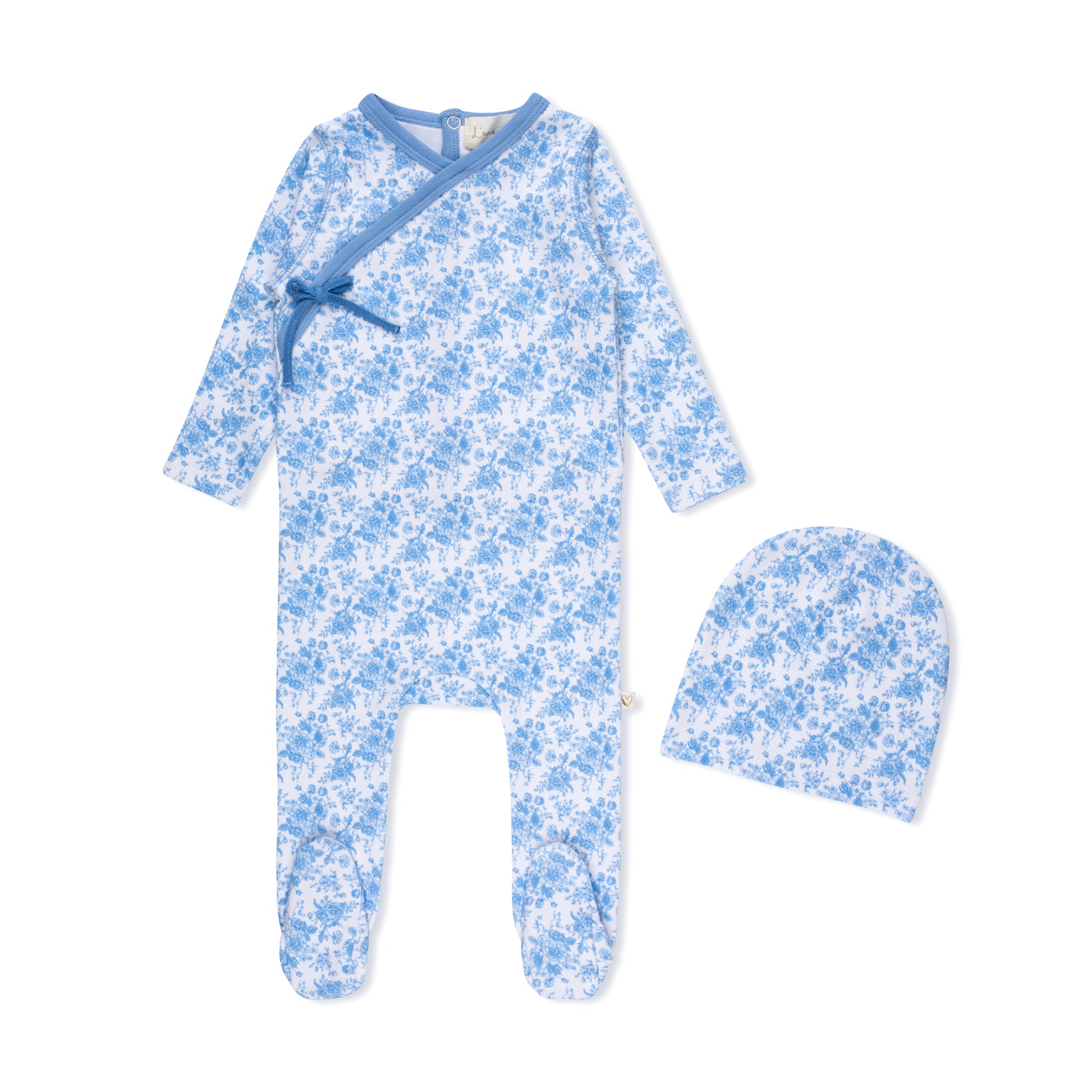 Crystal Blue Wrap Toile Footie