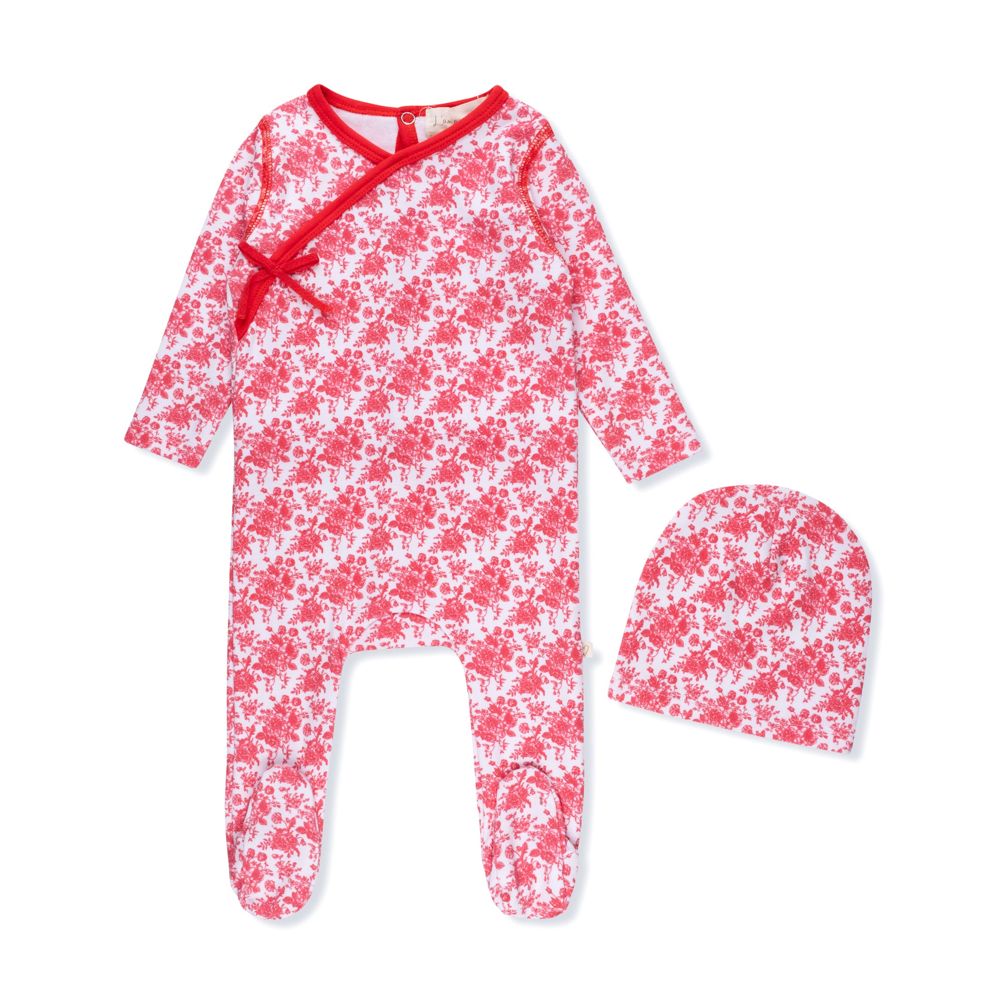Candy Red Wrap Toile Footie