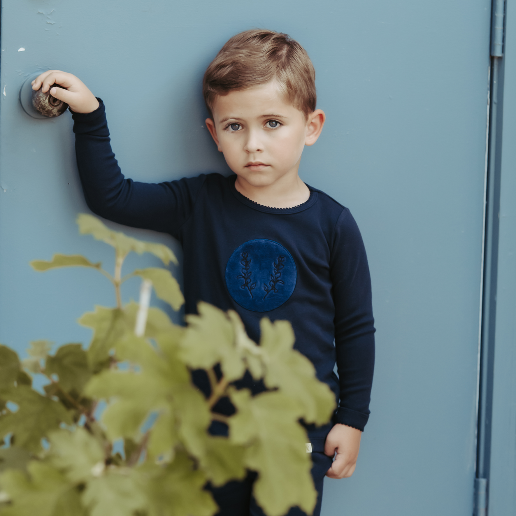 Navy Vine Patch Pajama
