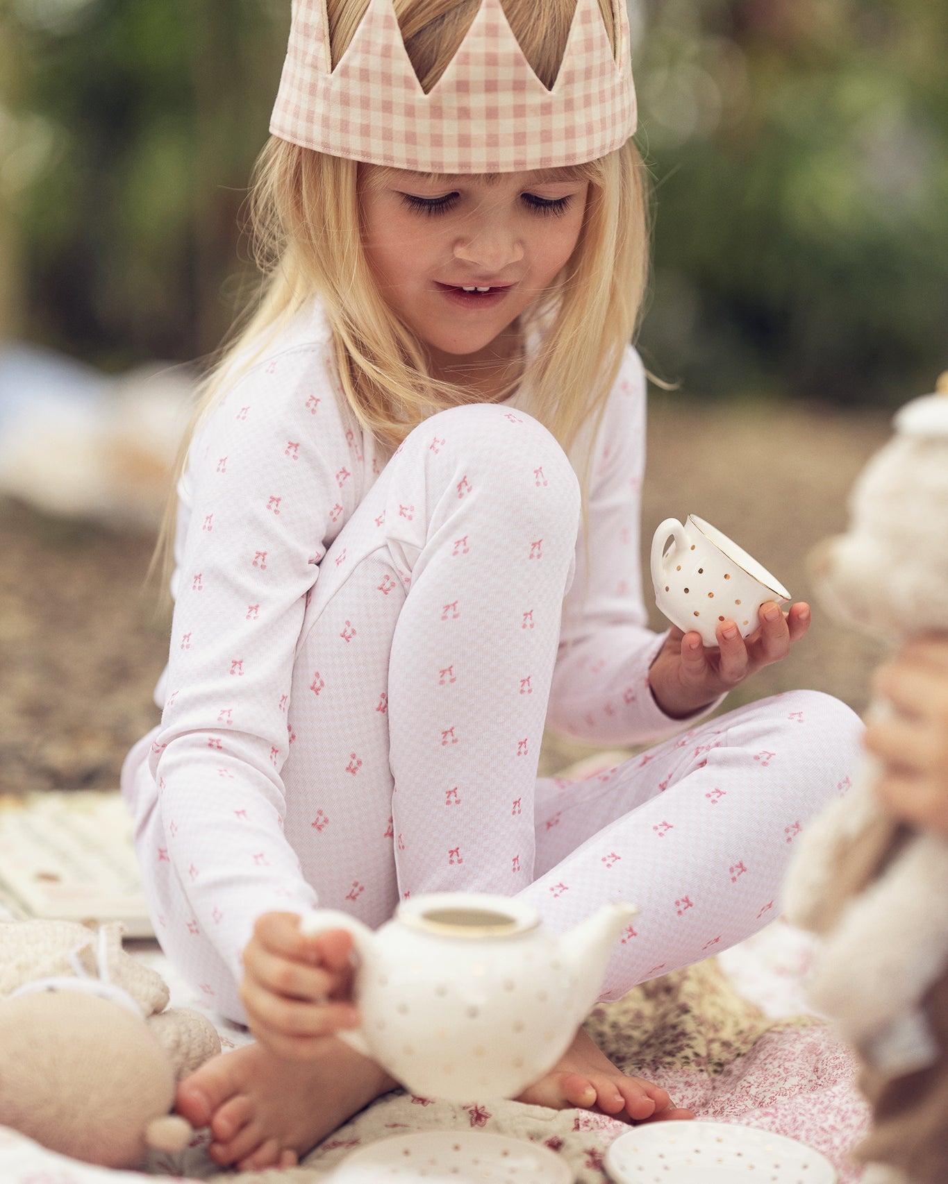 Pink Checkerboard Cherry Pajama