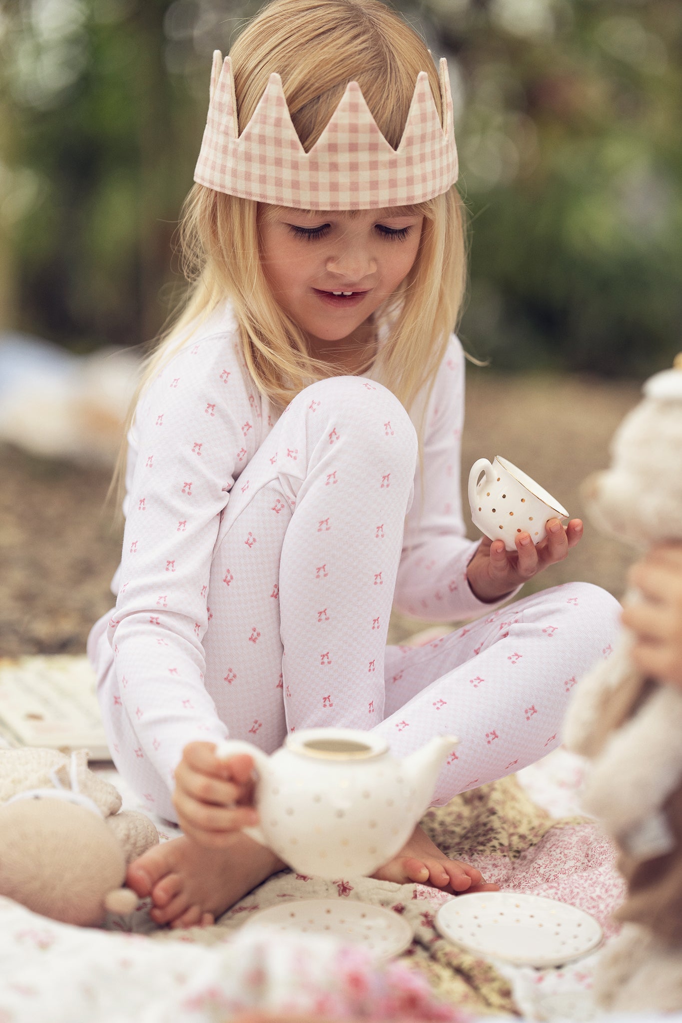 Pink Checkerboard Cherry Pajama