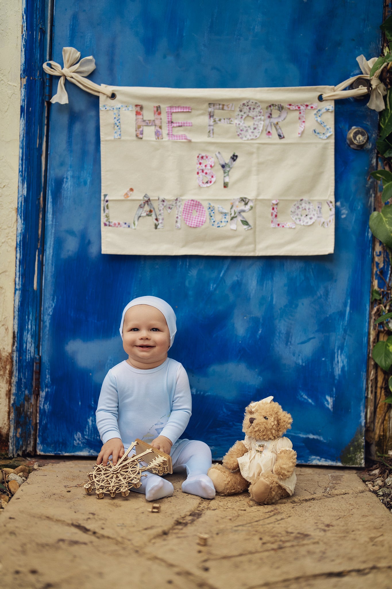 Blue Tye Dye Ferris Wheel Footie