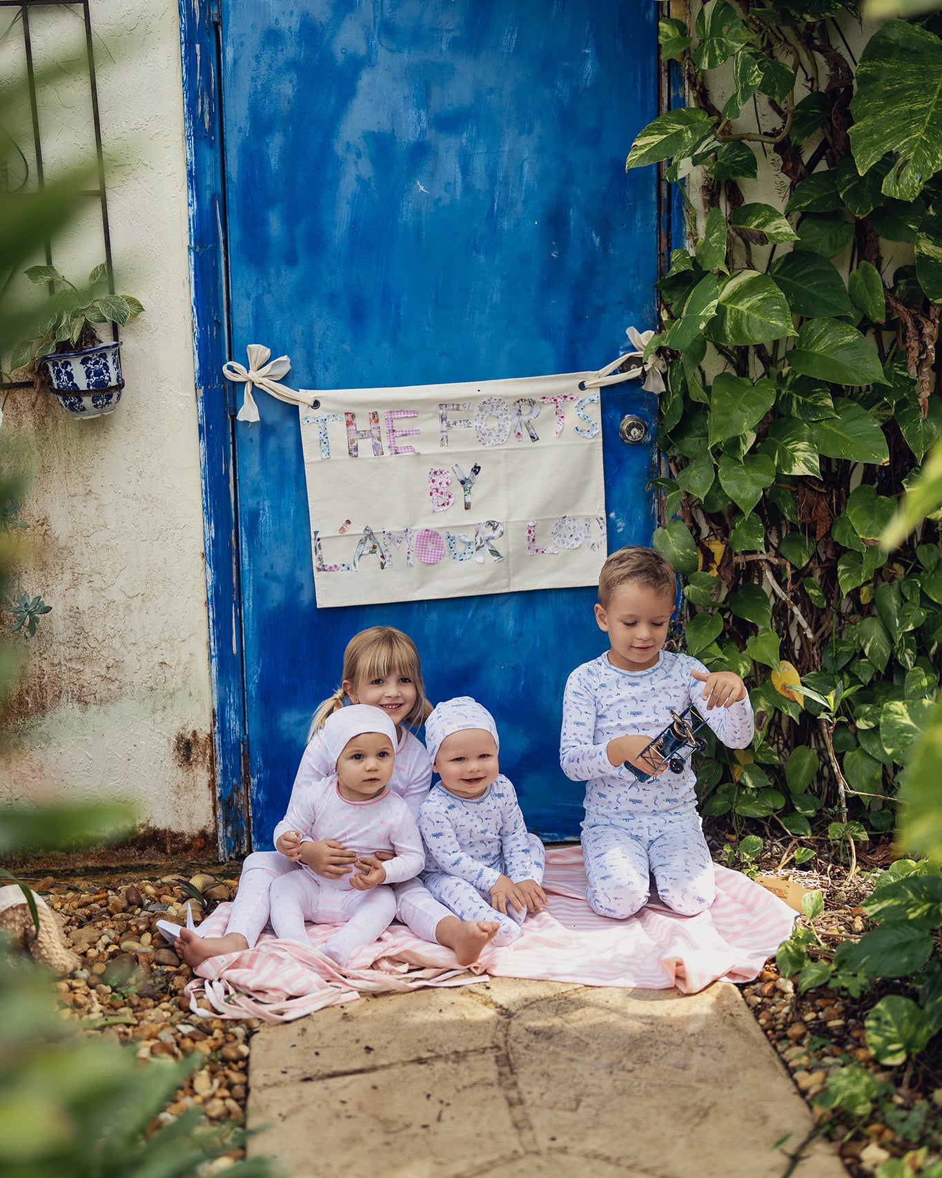 Pink Dreamy Vintage Sky Print Footie
