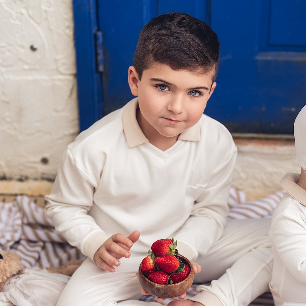 Sand Polo Embossed Pajama