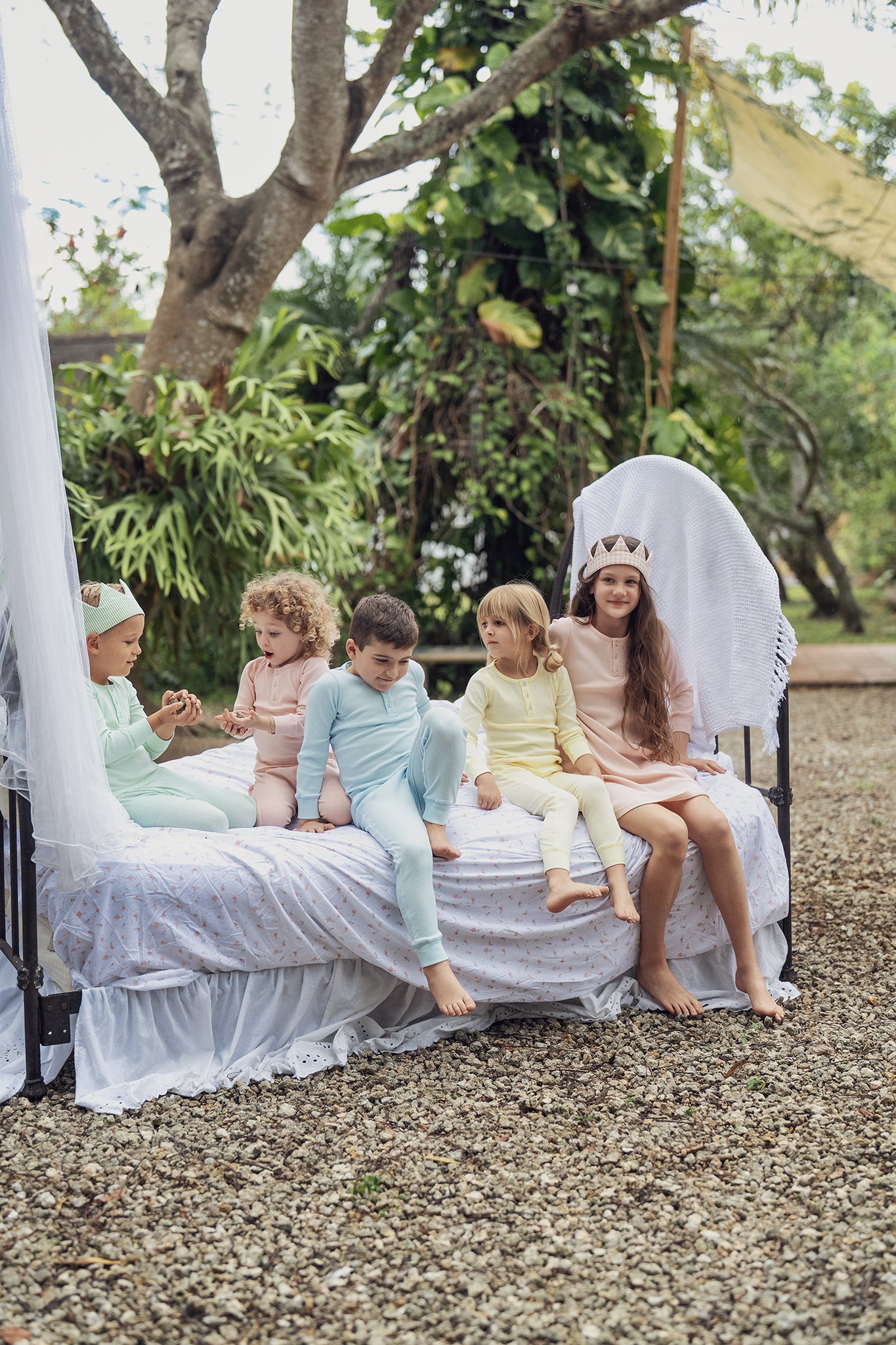 Pastel Pink Ribbed Henley Nightgown