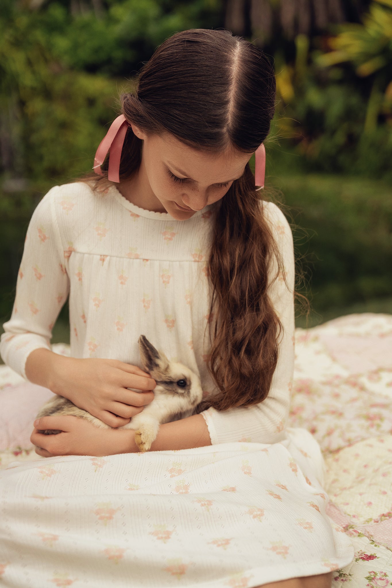 Flower Bouquet Pointelle Nightgown